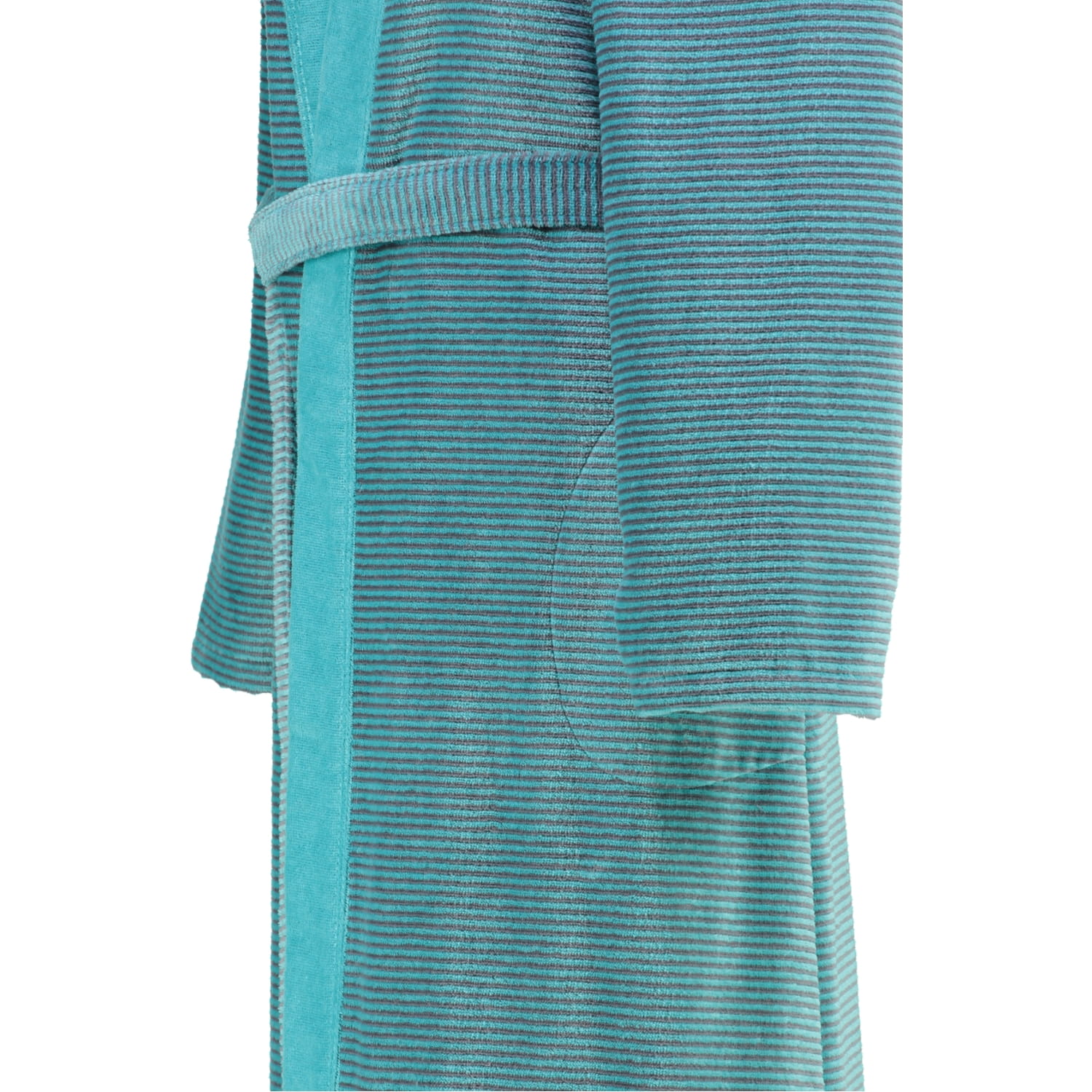 Cawö - Damen Bademantel Two-Tone Kimono 6431- Farbe: türkis - 47 - S