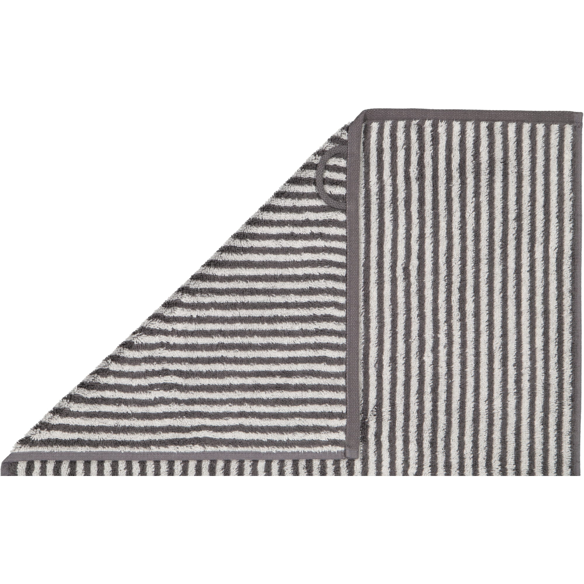 Cawö Handtücher Two-Tone Stripes 480 basalt - 73