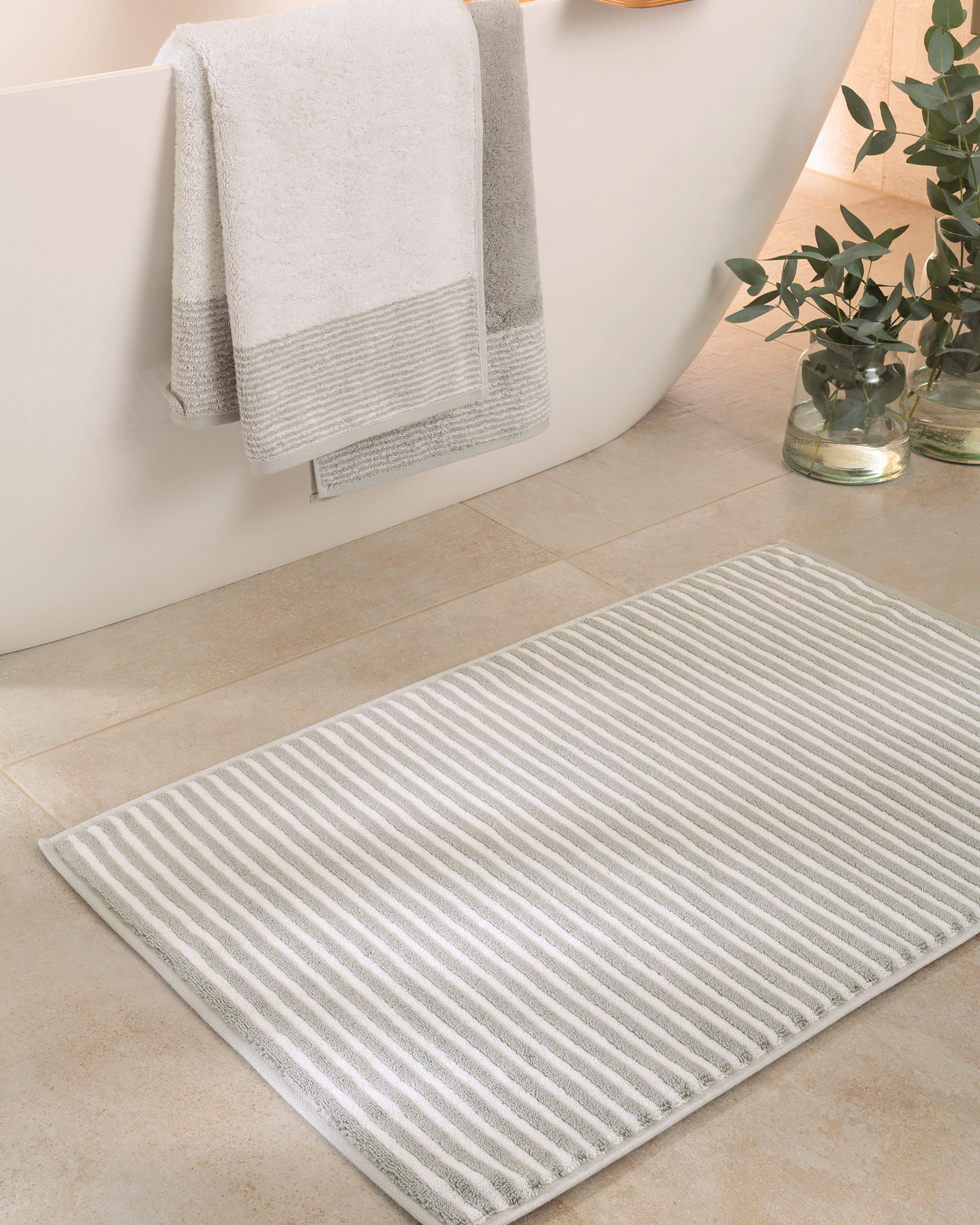 Cawö Handtücher Two-Tone Stripes 480 platin - 76