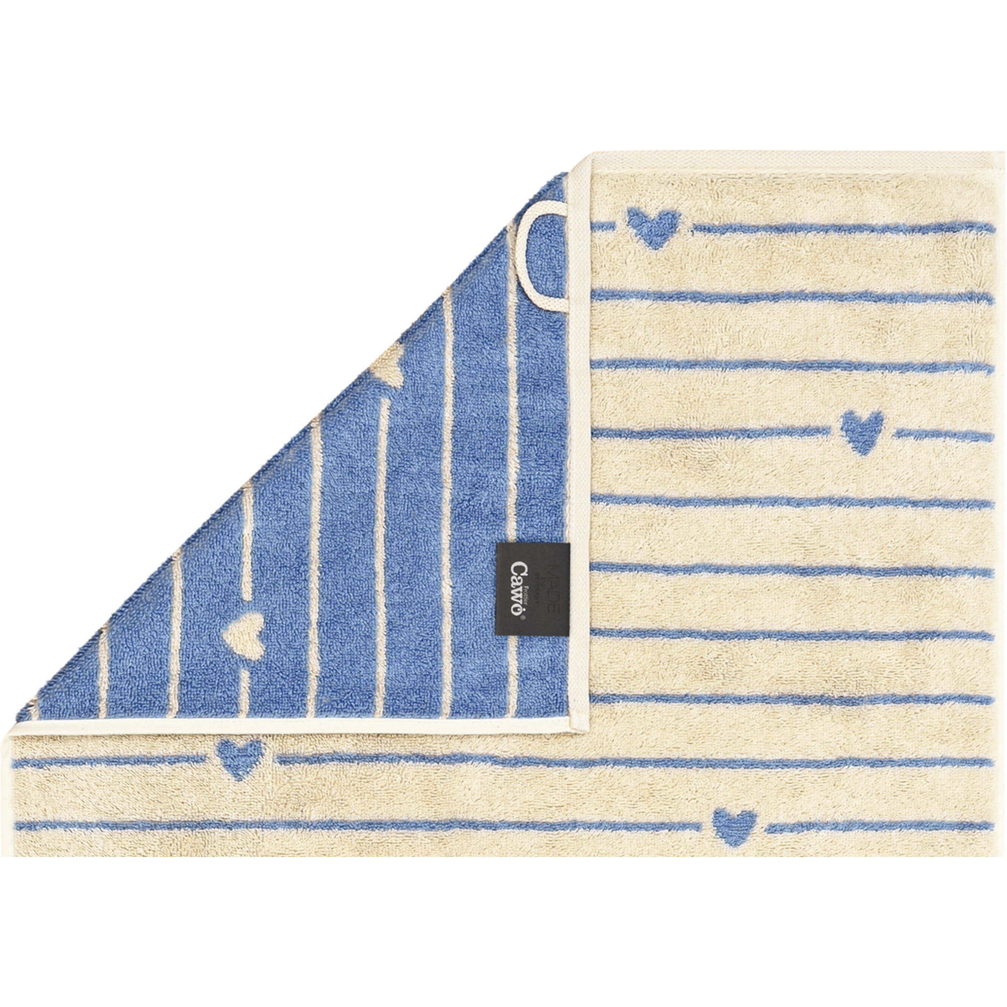 Cawö Handtücher Heart Beats Lines & Hearts 6276 capri - 31 - Gästetuch 30x50 cm