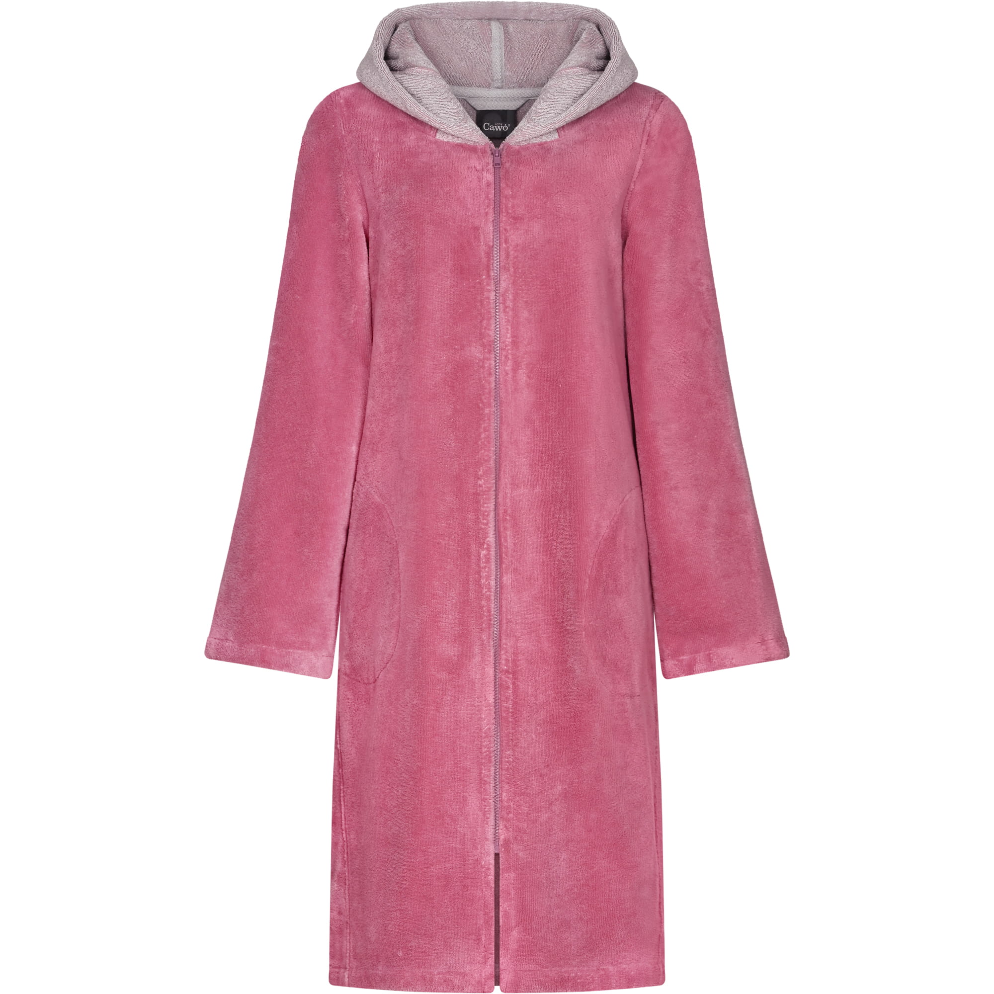 Cawö Home Bademäntel Damen Kurzmantel mit Kapuze Kapuze 841 beere - 23 - XL