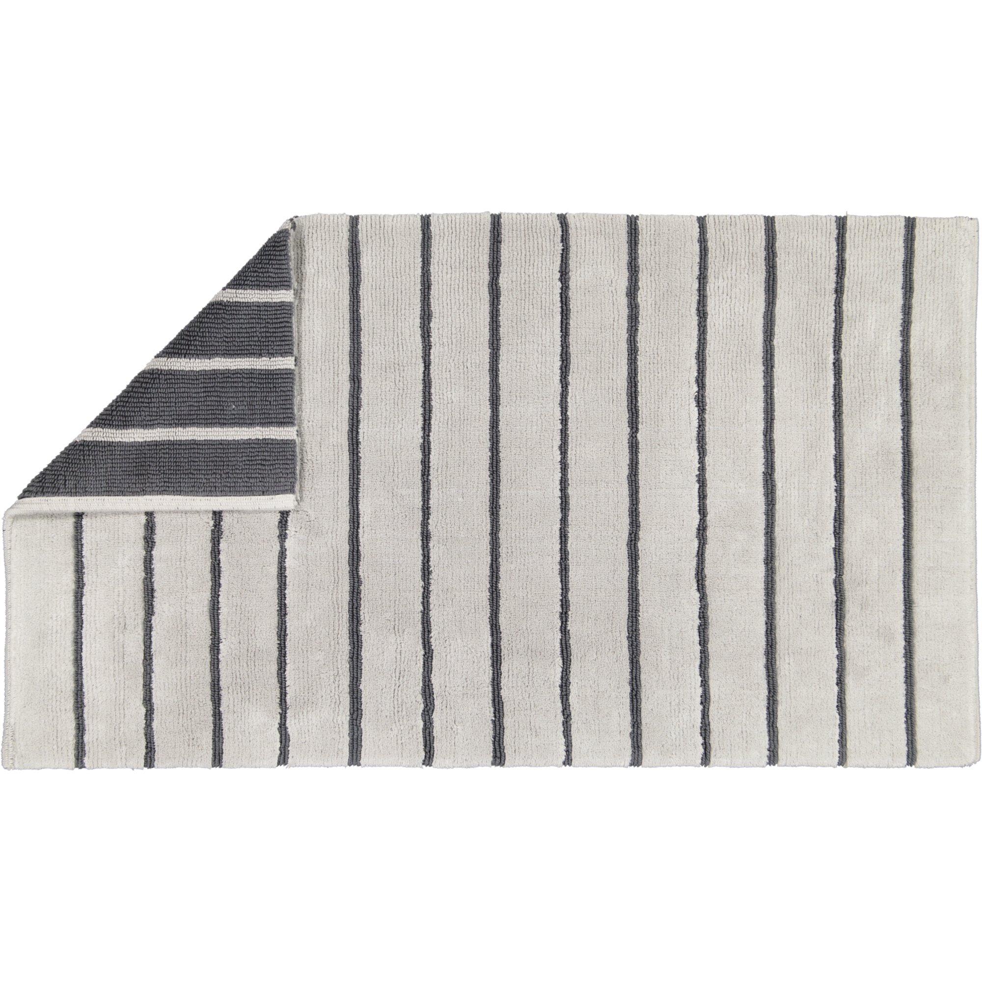Cawö Home Badteppiche Balance Streifen 1008 platin - 77 - 70x120 cm