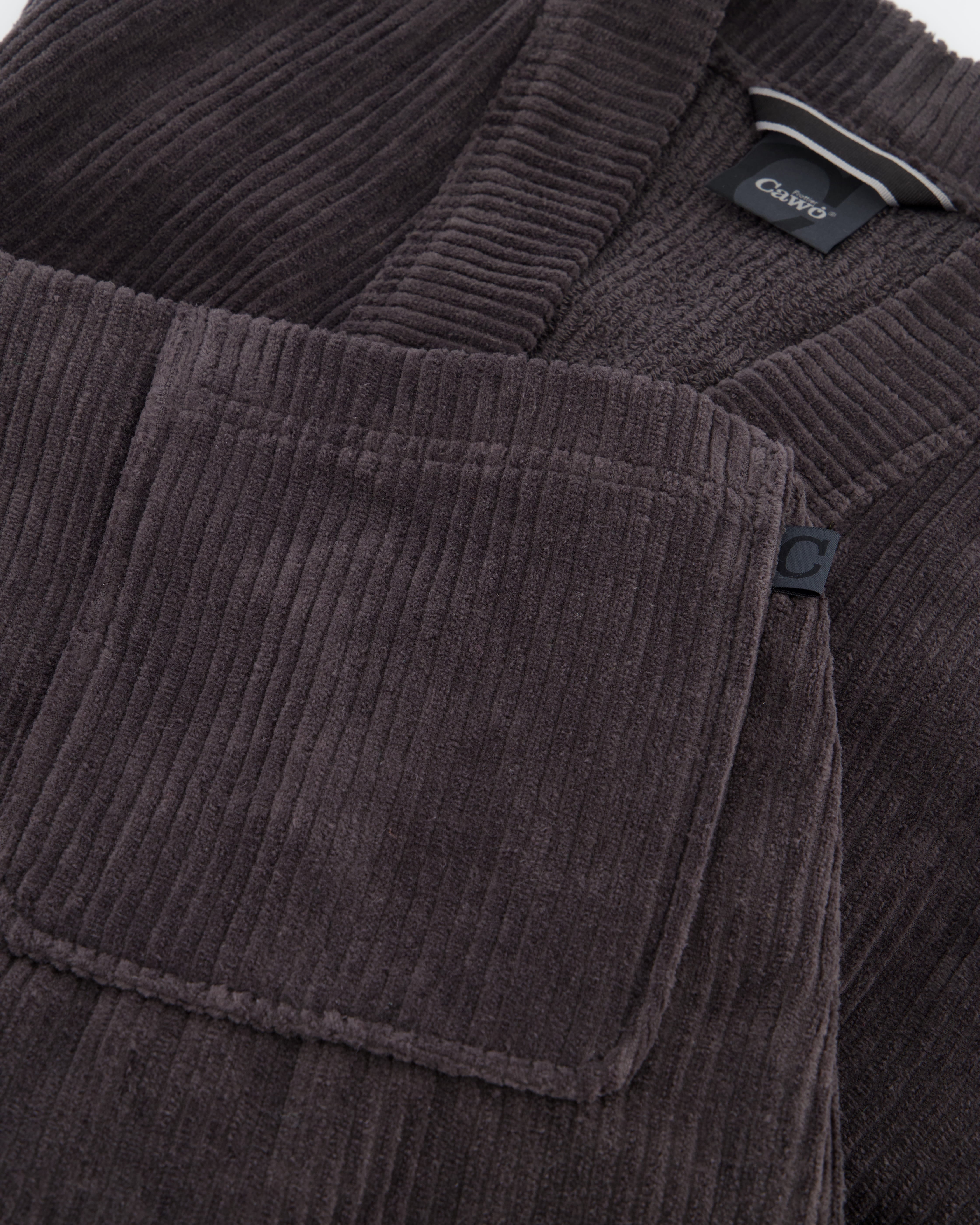 Cawö Bademäntel Herren Kimono Cord-Optik 6540 basalt - 740