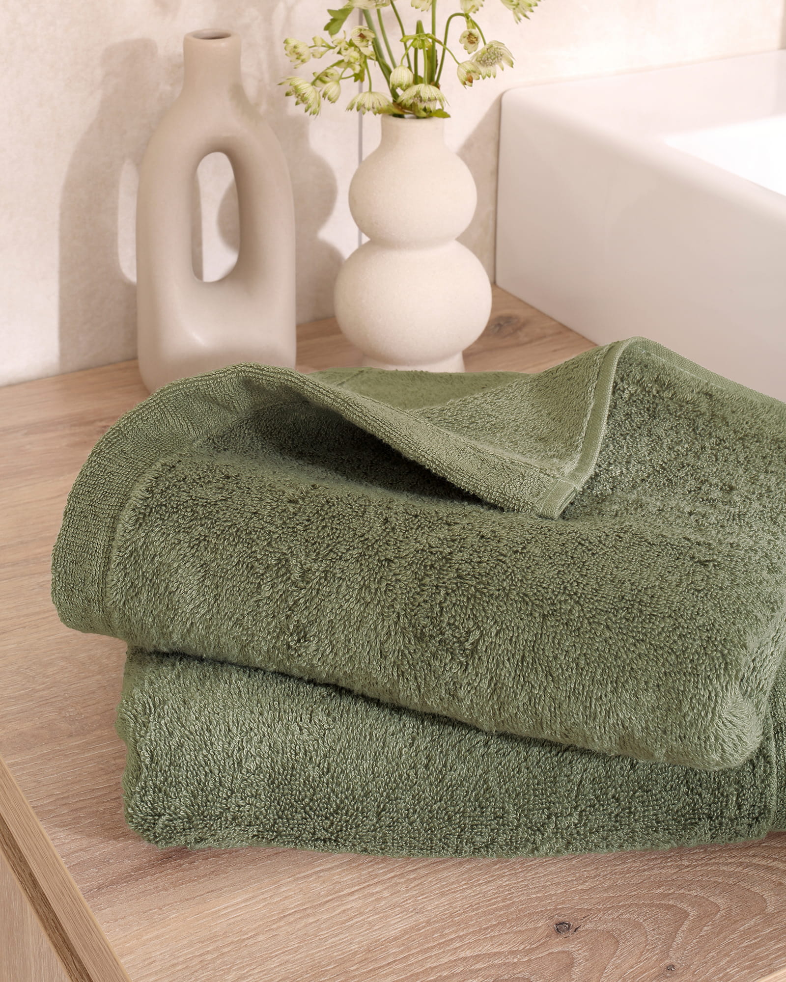 Cawö Handtücher Lifestyle Uni 7007 oliv - 497 - Duschtuch 70x140 cm