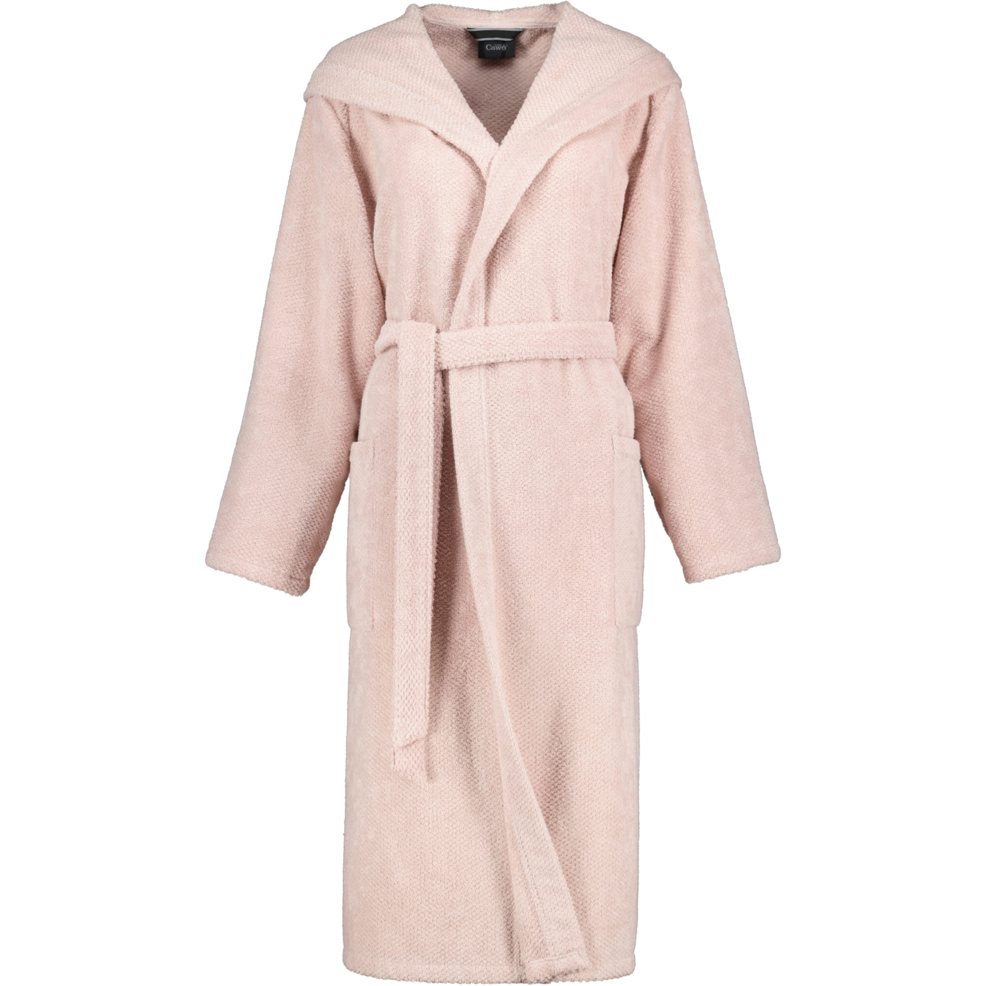 Cawö Damen Bademantel Kapuze Pure 5223 - Farbe: puder - 383