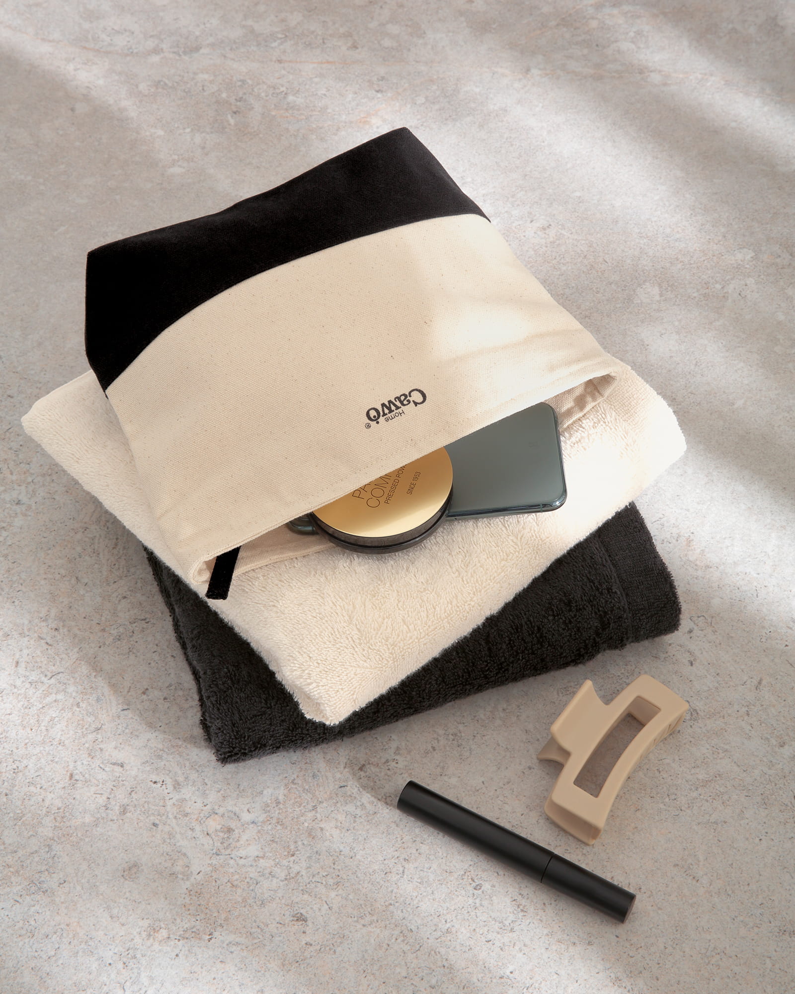 Cawö Home Kulturtaschen Accessory Bag 55707 schwarz - 93 - 18x26 cm