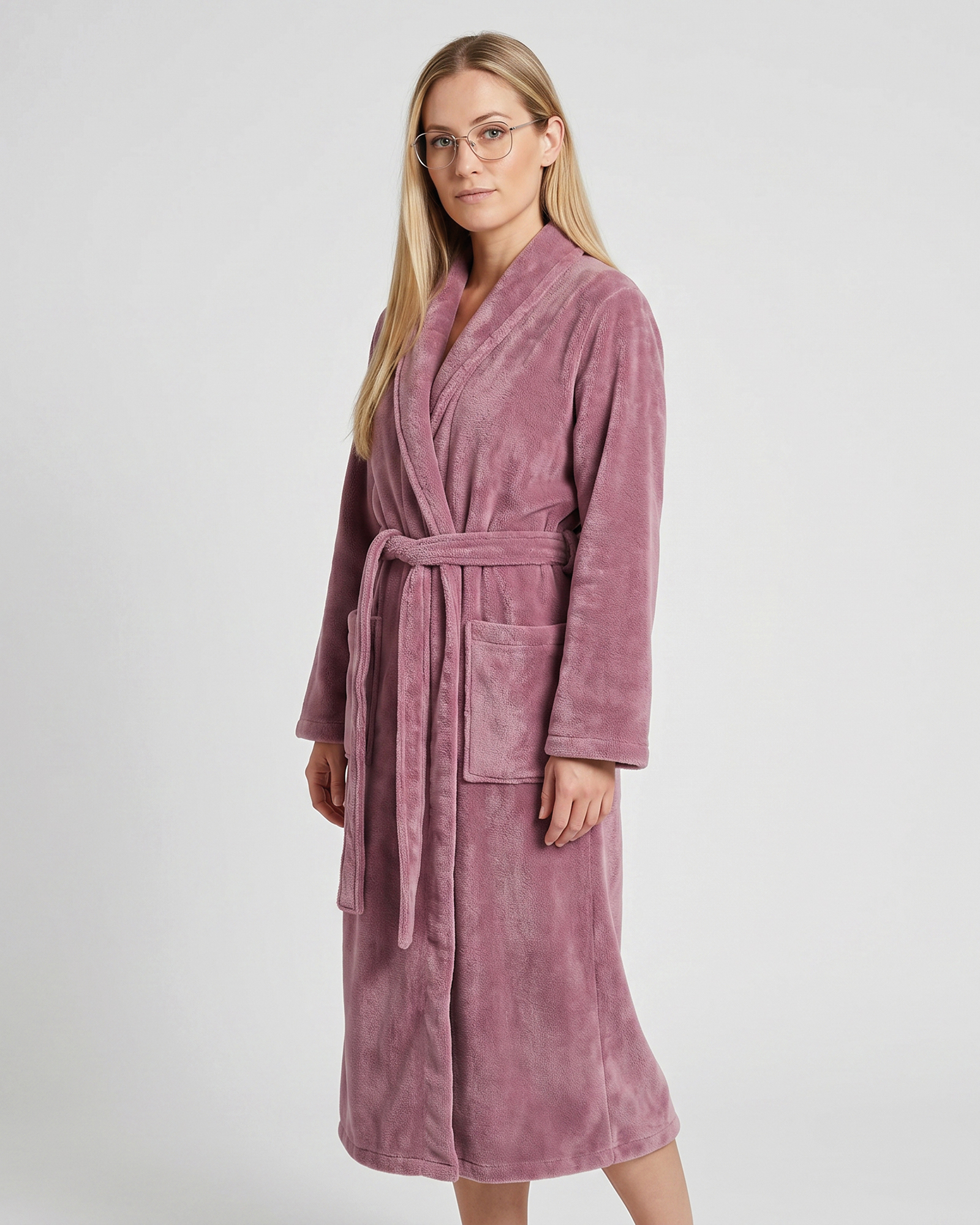 Cawö Home Bademäntel Damen Schalkragen 806 malve - 88