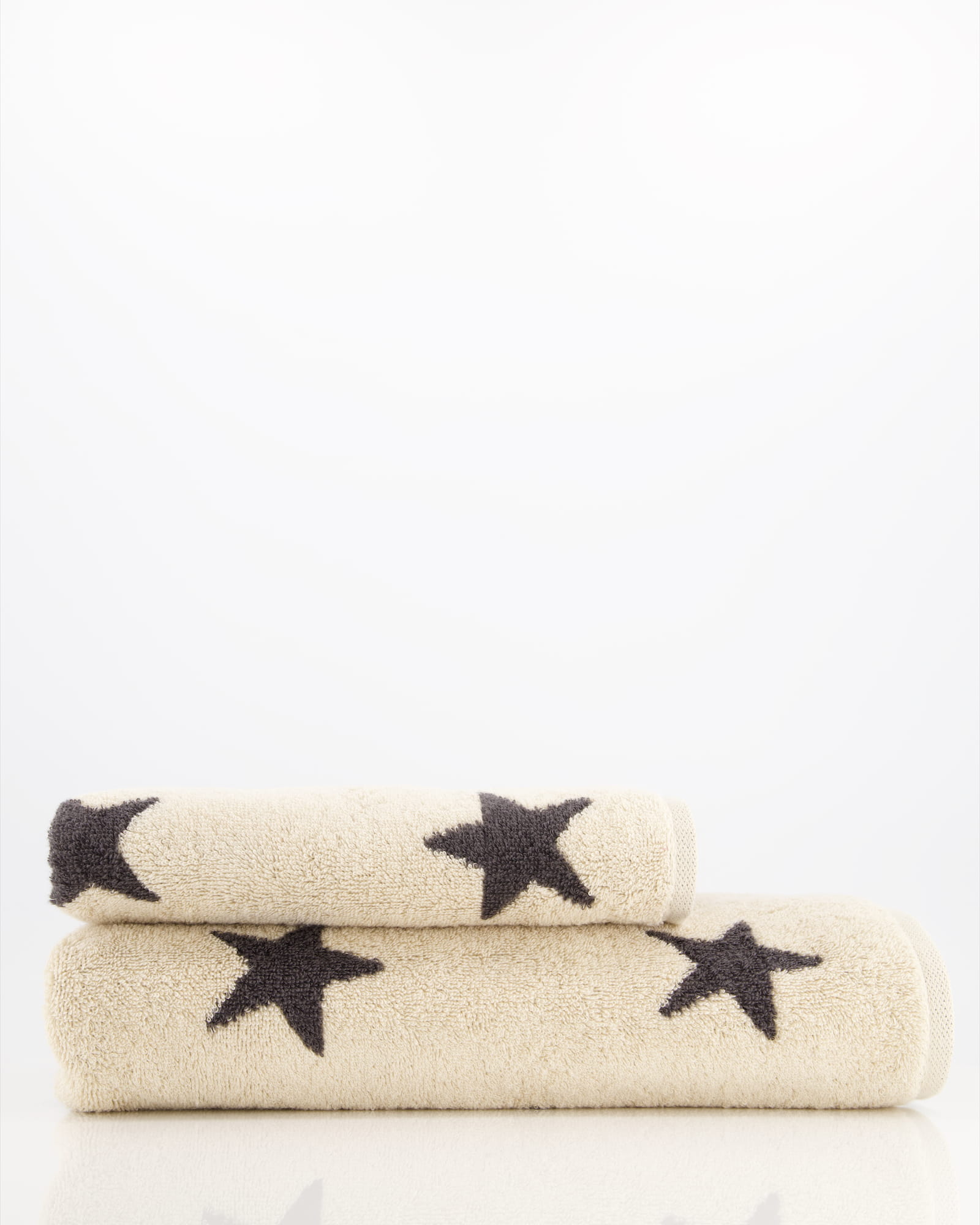 Cawö Handtücher NEW STARS Sterne groß 6260 beige/basalt - 37
