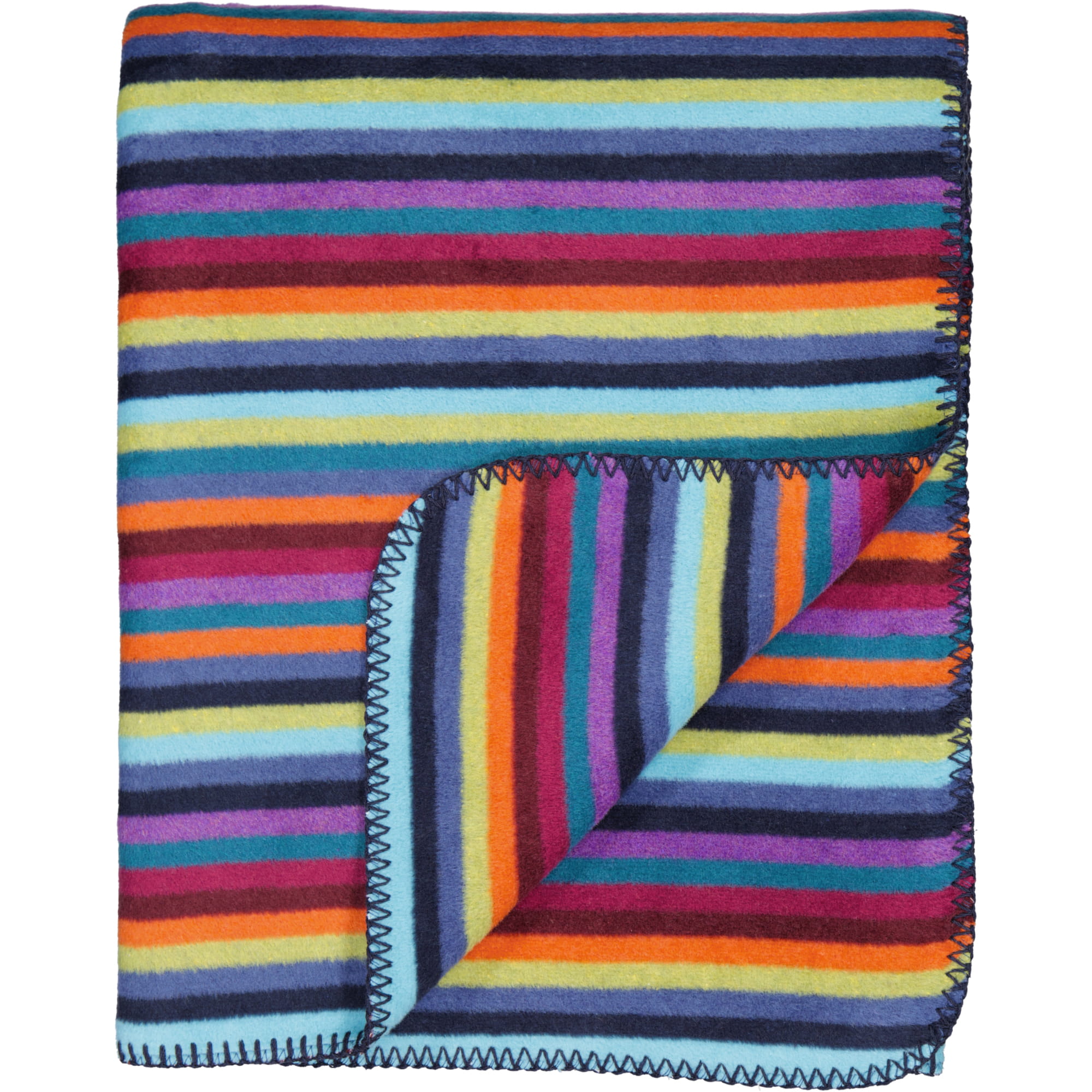 Cawö Wohndecken Lifestyle Streifen 70480 multicolor dunkel - 84 - 150x200 cm