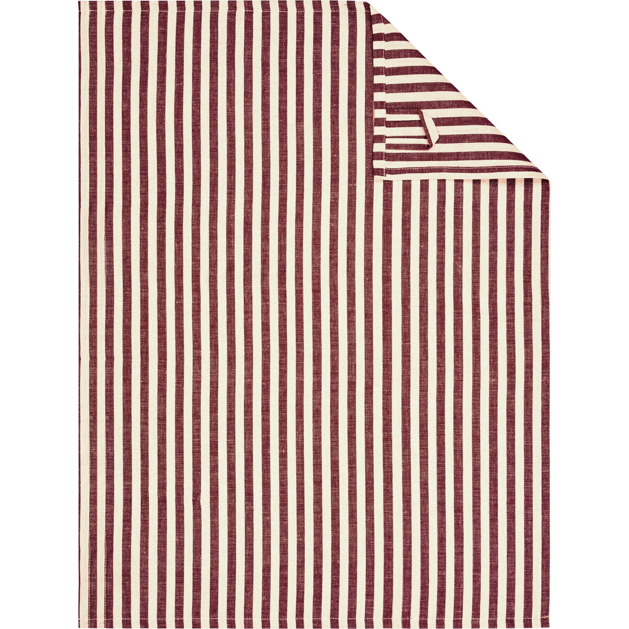 Cawö Home Geschirrtücher Linen Classics Streifen 537 burgund - 83 - 50x70 cm