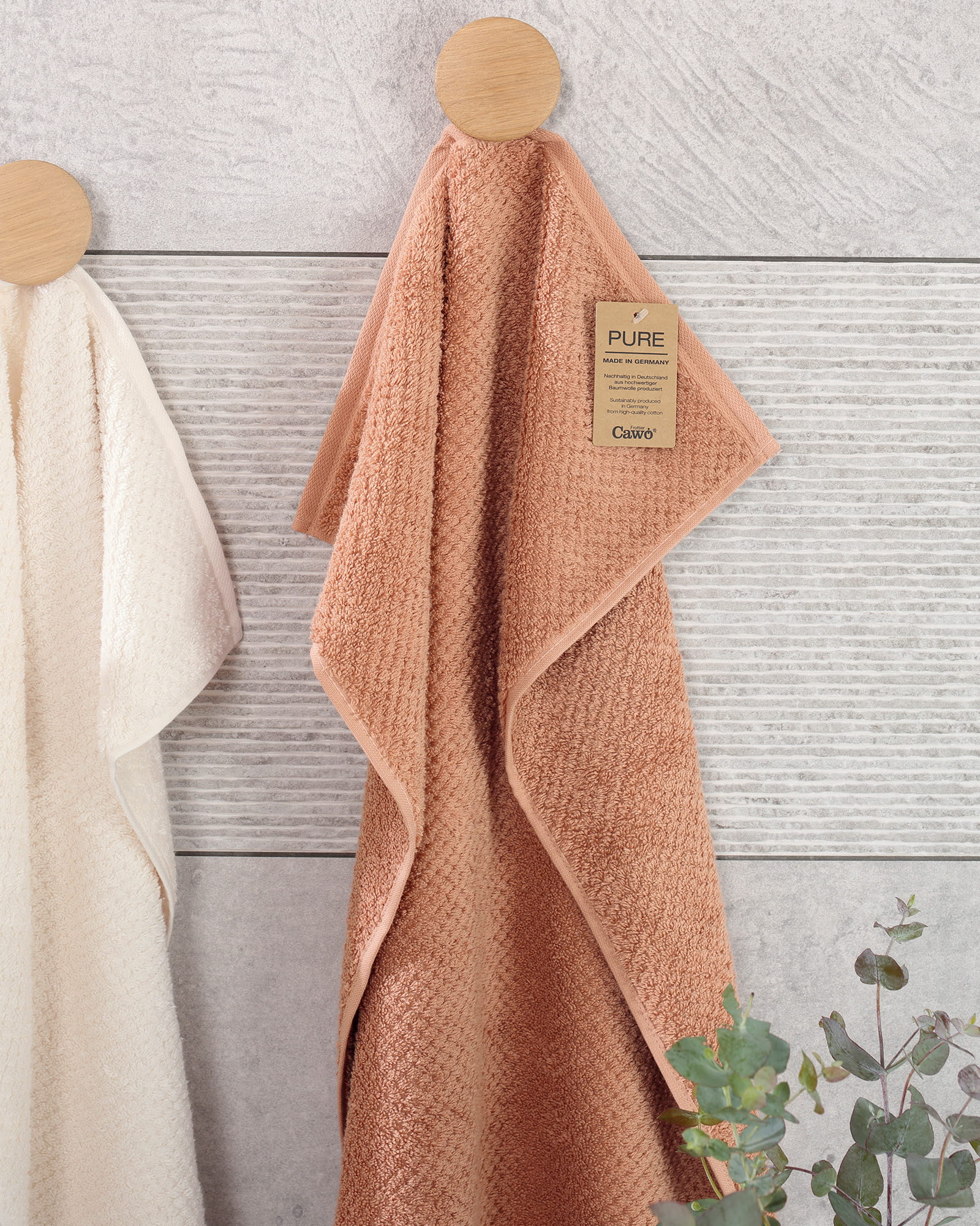 Cawö Handtücher Pure 6500 - Farbe: zimt - 369 - Handtuch 50x100 cm