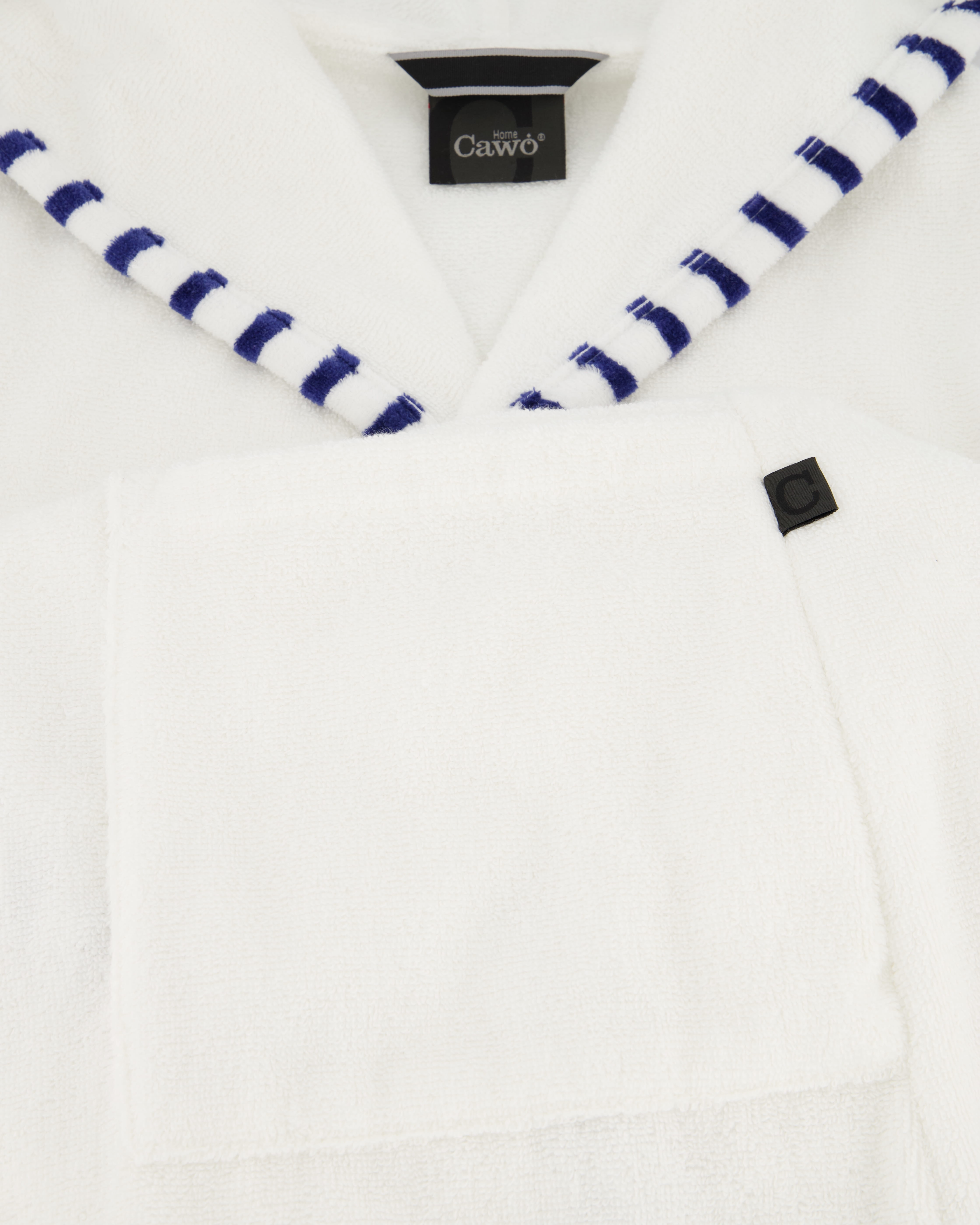 Cawö Home Bademäntel Damen Kapuze Breton 848 weiß - 600