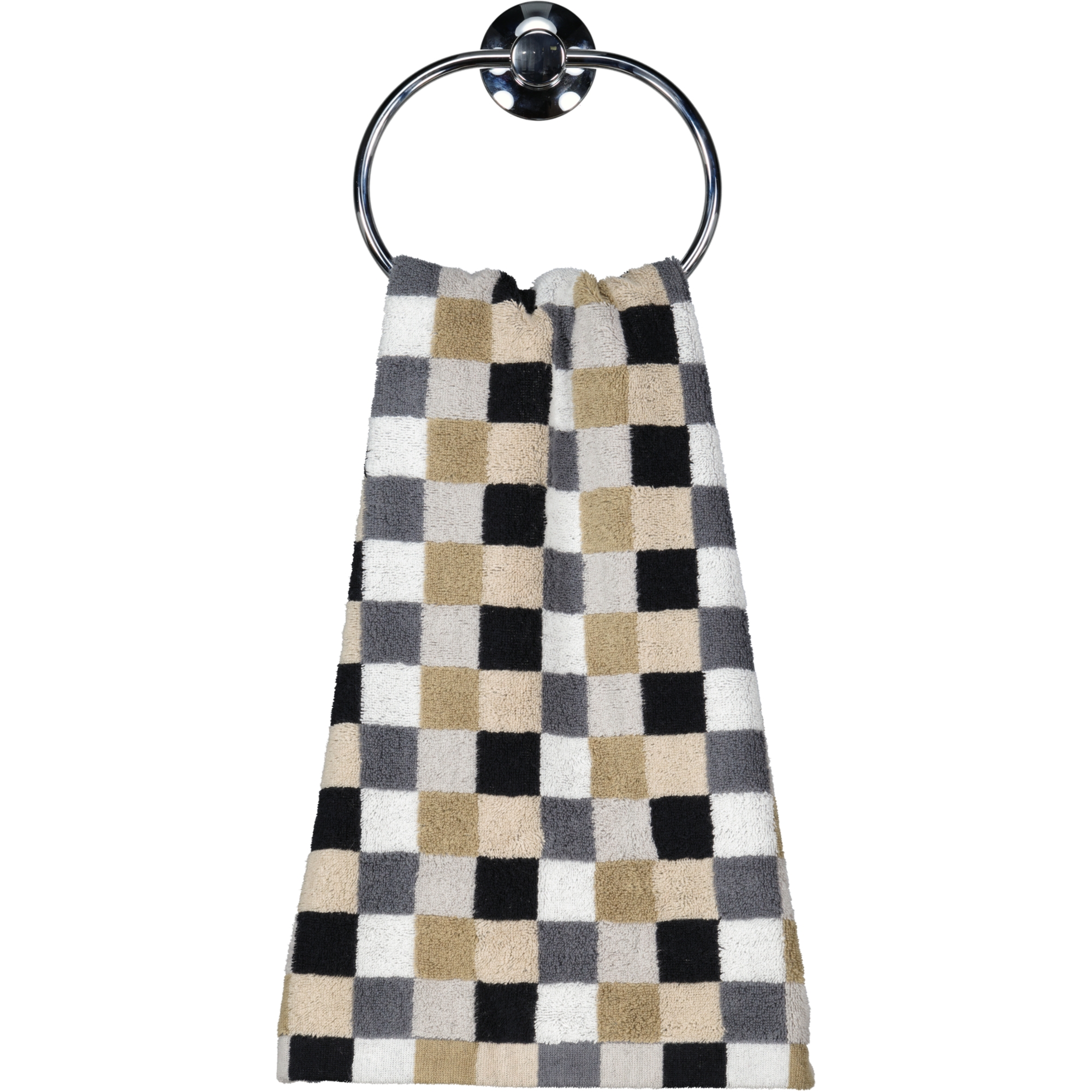 Cawö - Life Style Karo 7047 - Farbe: 37 - kiesel - Handtuch 50x100 cm