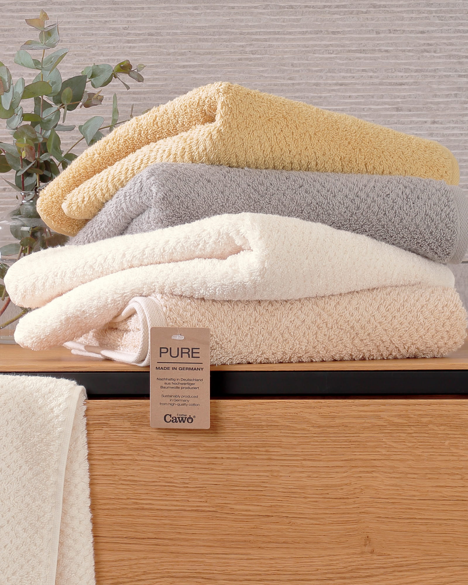 Cawö Handtücher Pure 6500 - Farbe: salbei - 443
