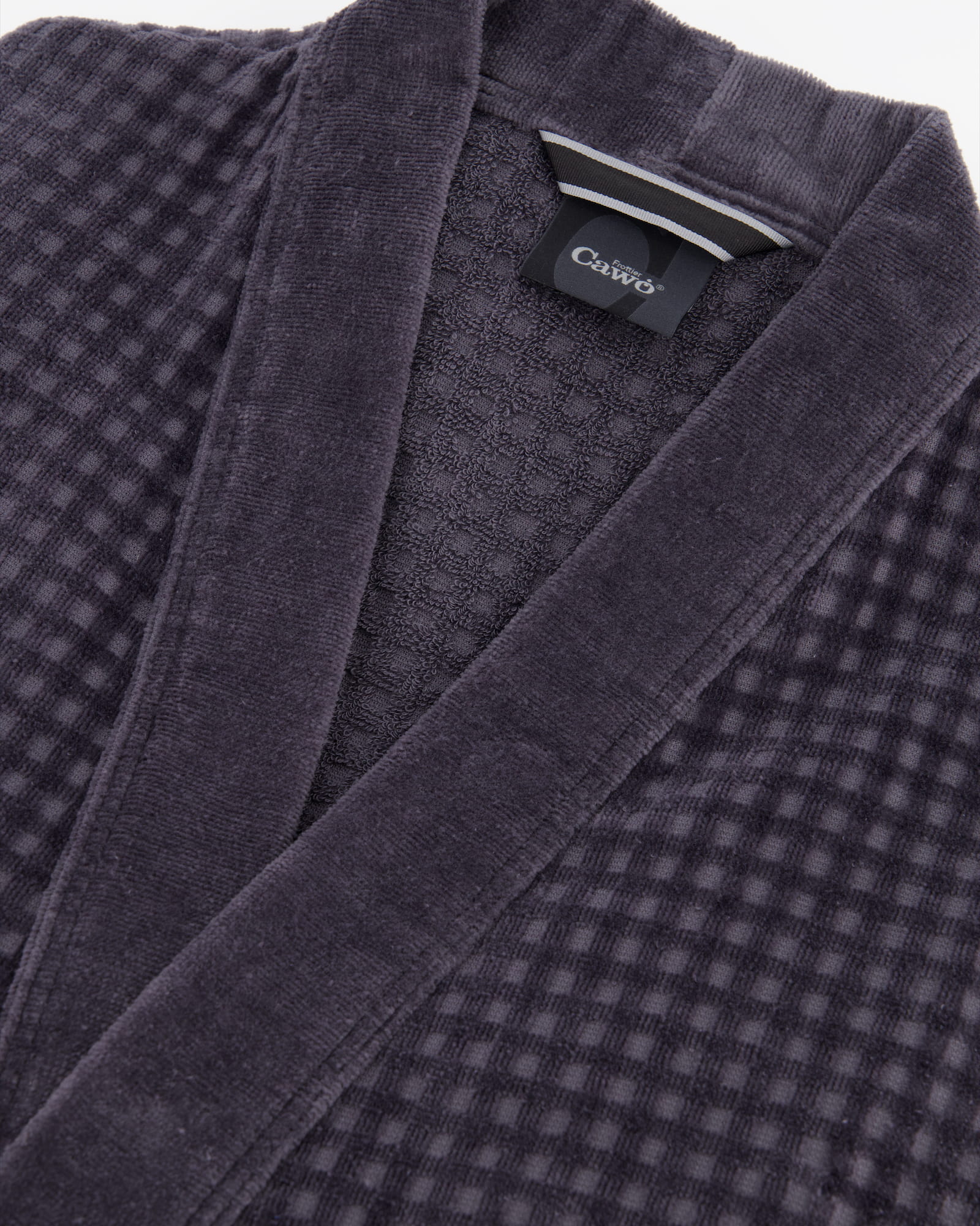 Cawö Bademäntel Herren Kimono 3714 anthrazit - 774