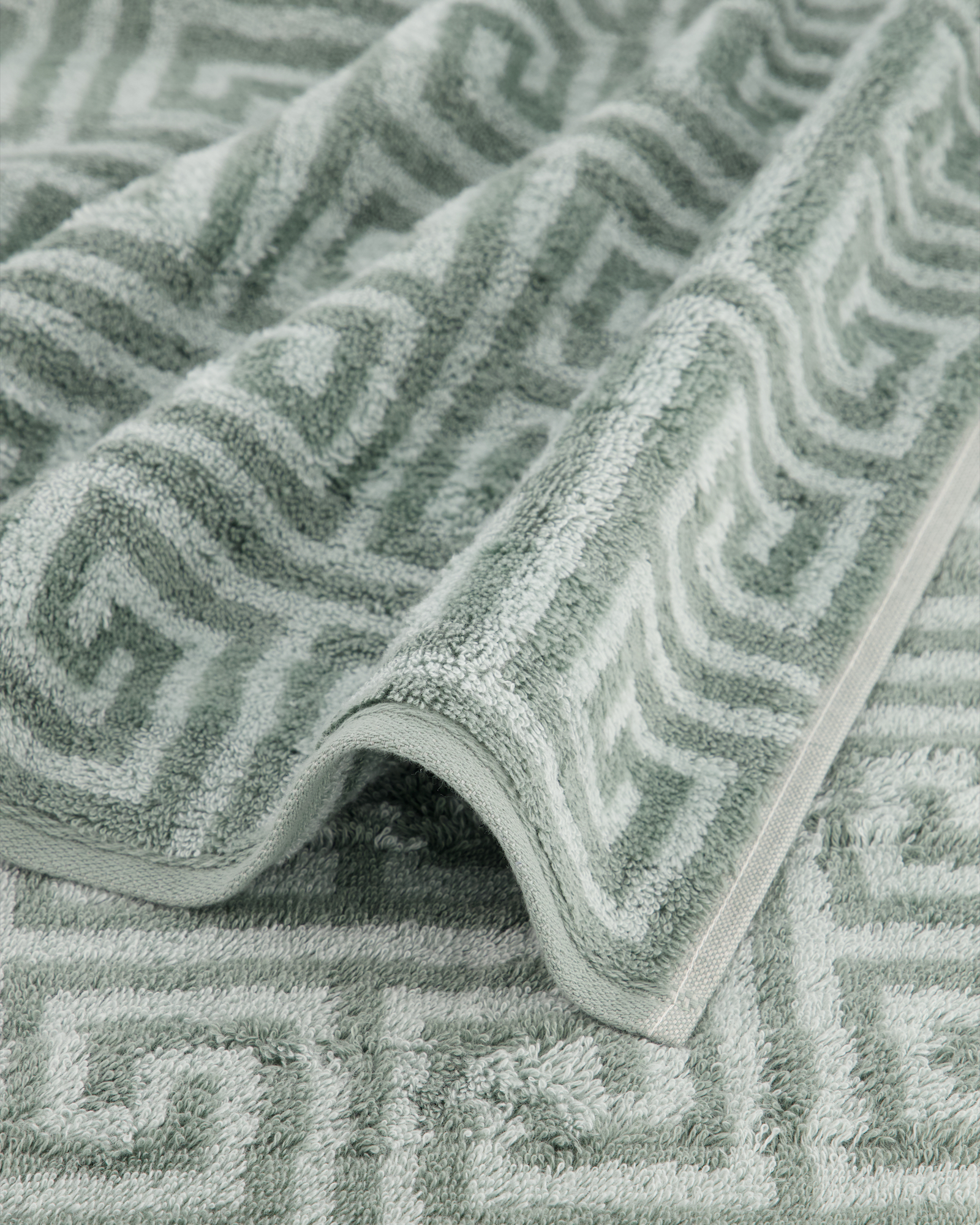 Cawö Handtücher Noblesse Elegance Allover 1088 nordic green - 44 - Gästetuch 30x50 cm