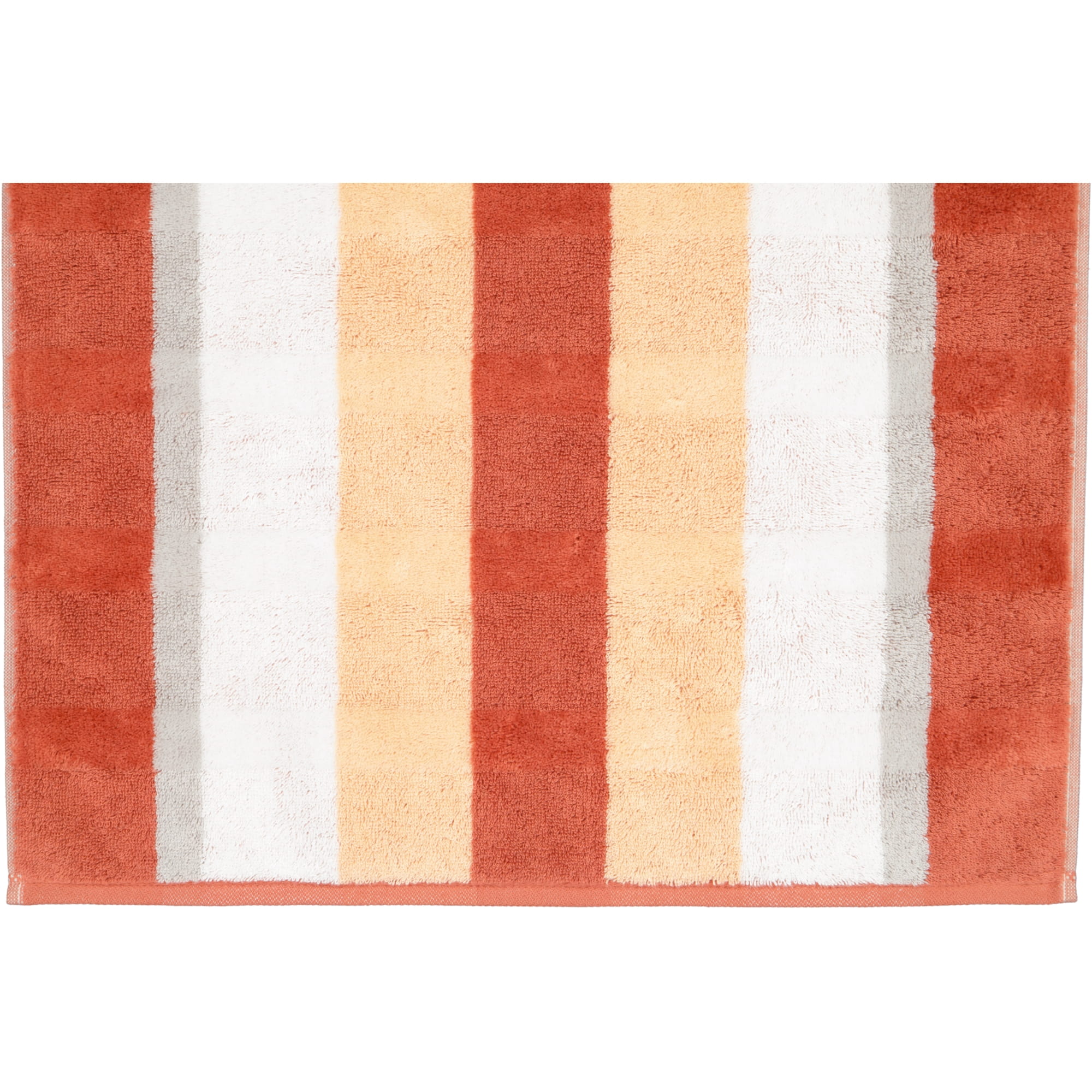 Cawö Handtücher Noblesse Stripe 1087 brick - 33 - Gästetuch 30x50 cm