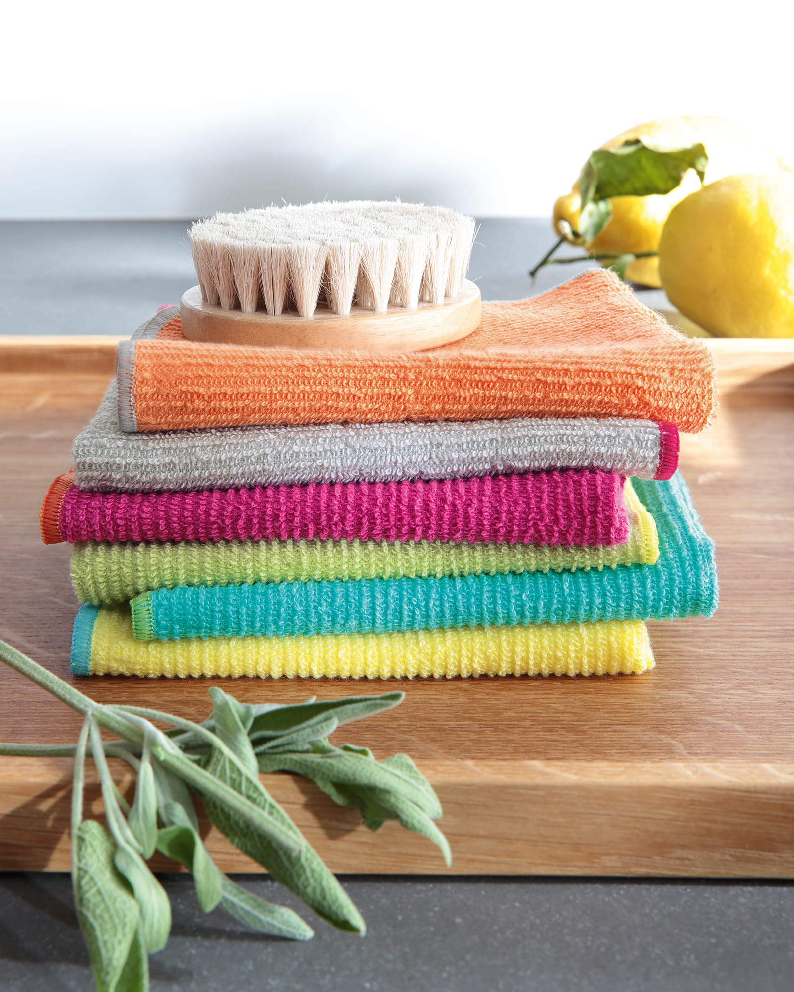 Cawö Spültücher Trio 550 3er Set lemon/pink - 52 - 30x30 cm