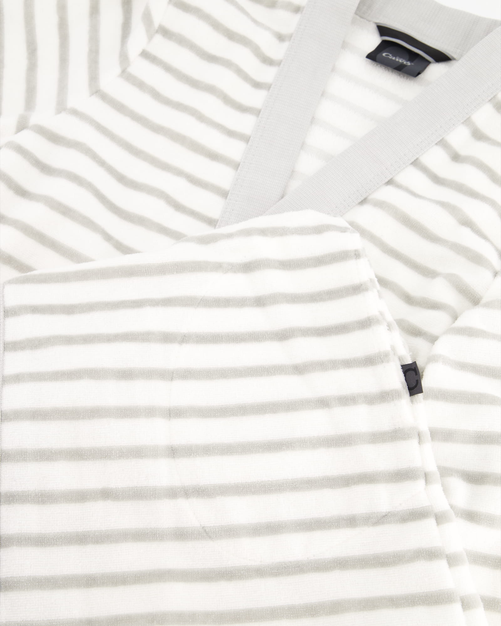 Cawö - Damen Bademantel Kimono Breton 6595 - Farbe: silber - 76