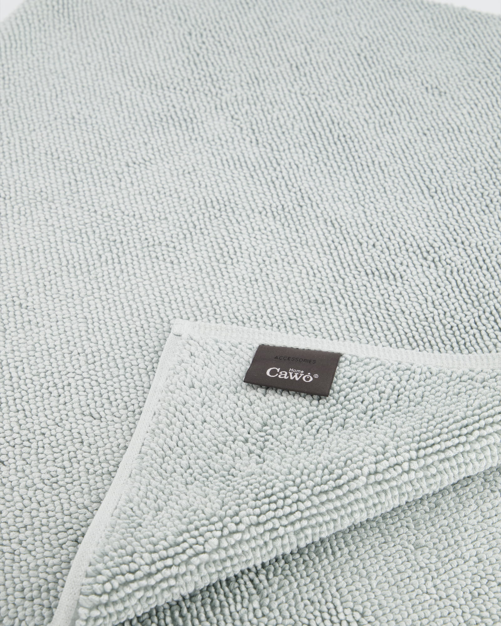 Cawö Home - Badteppich Loop 1007 - Farbe: eukalyptus - 450 - 60x60 cm