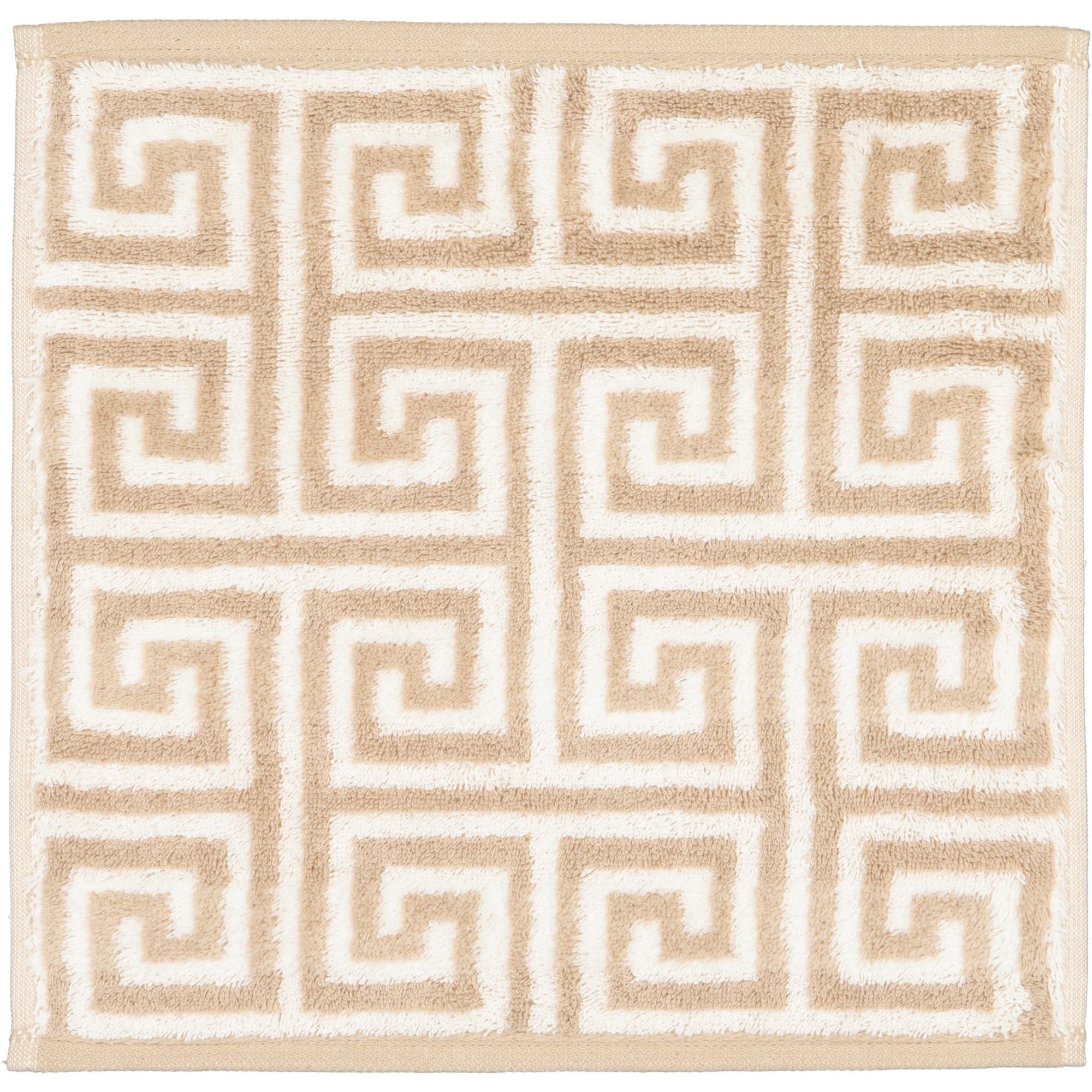 Cawö Handtücher Noblesse Elegance Allover 1088 sand - 33 - Seiflappen 30x30 cm