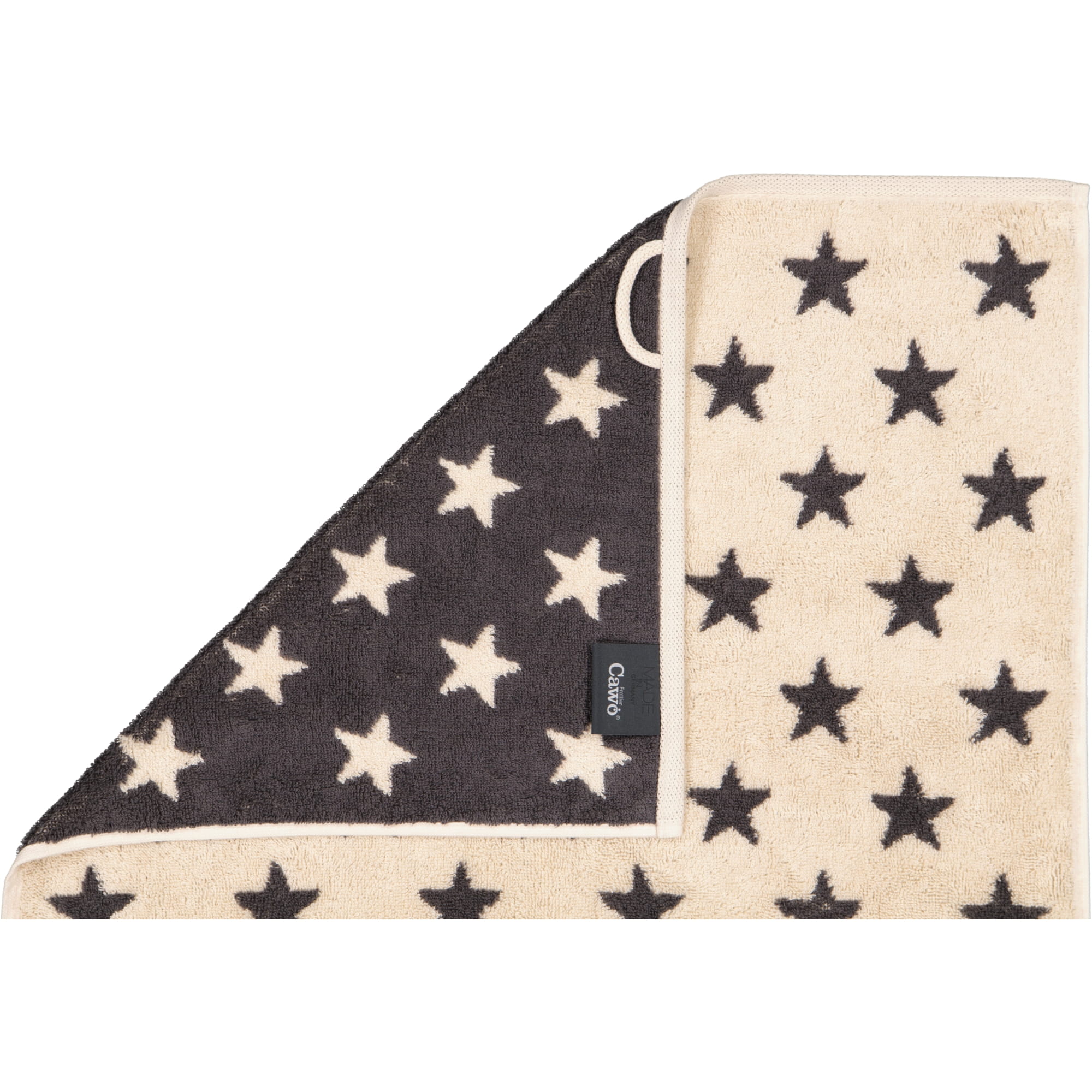 Cawö Handtücher NEW STARS Sterne klein 6261 beige/basalt - 37