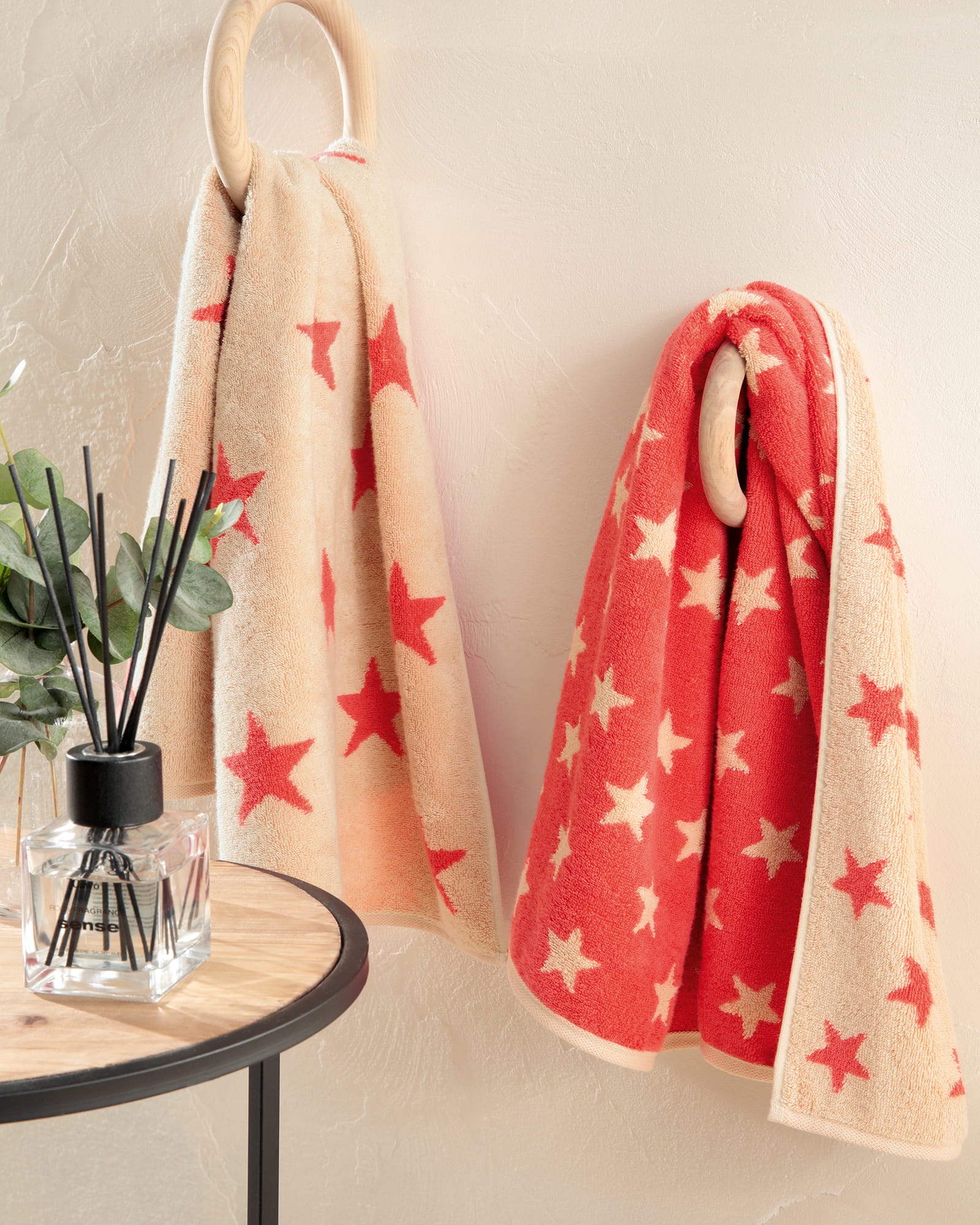 Cawö Handtücher NEW STARS Sterne groß 6260 beige/pink - 32