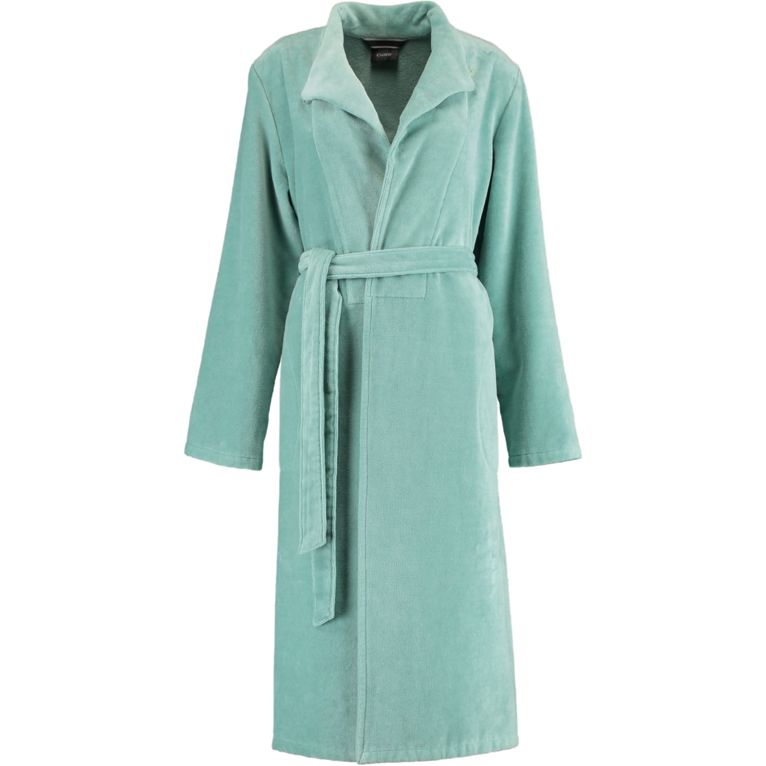 Cawö Damen Bademantel 3346 Spatenkragen - Farbe: seegrün - 481
