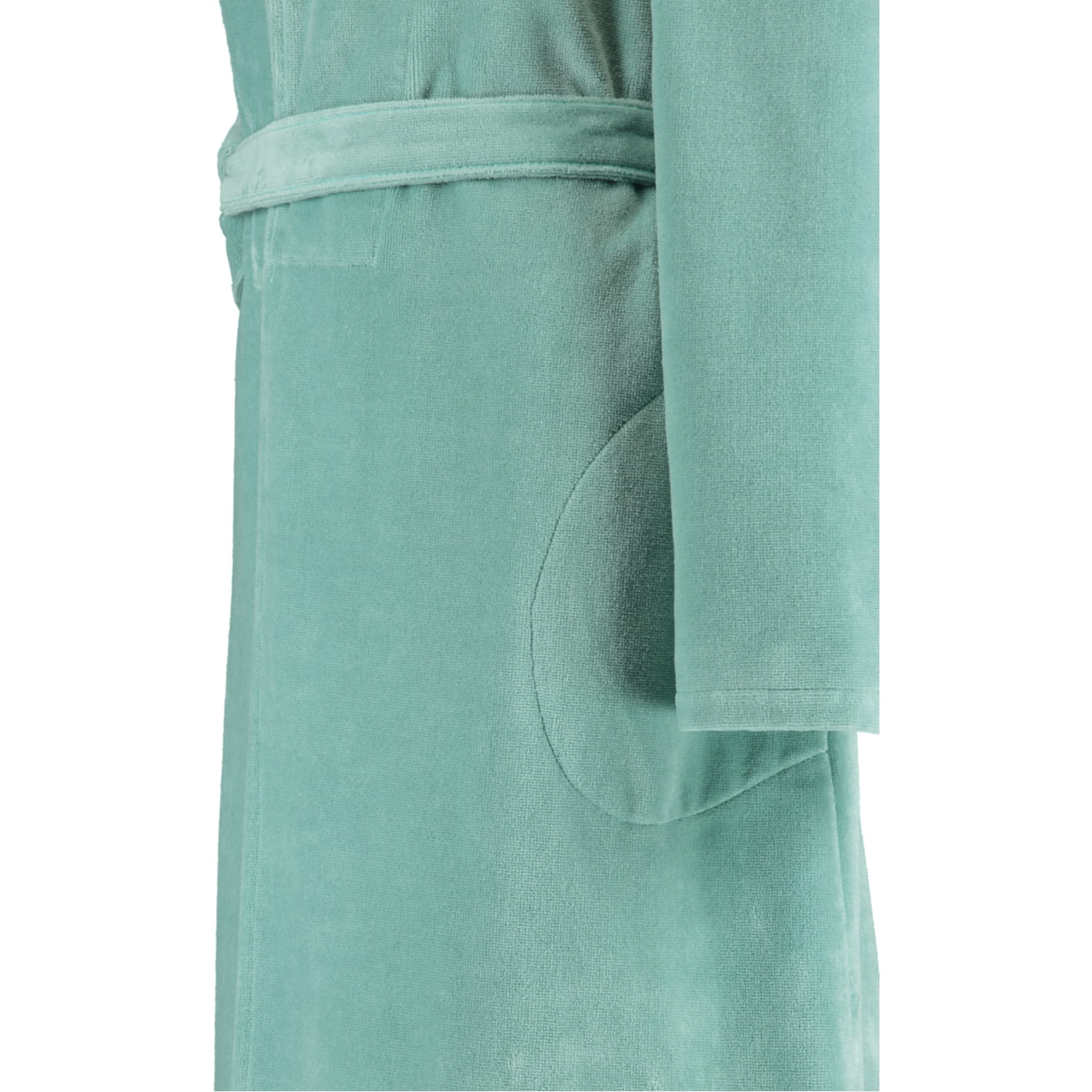 Cawö Damen Bademantel 3346 Spatenkragen - Farbe: seegrün - 481