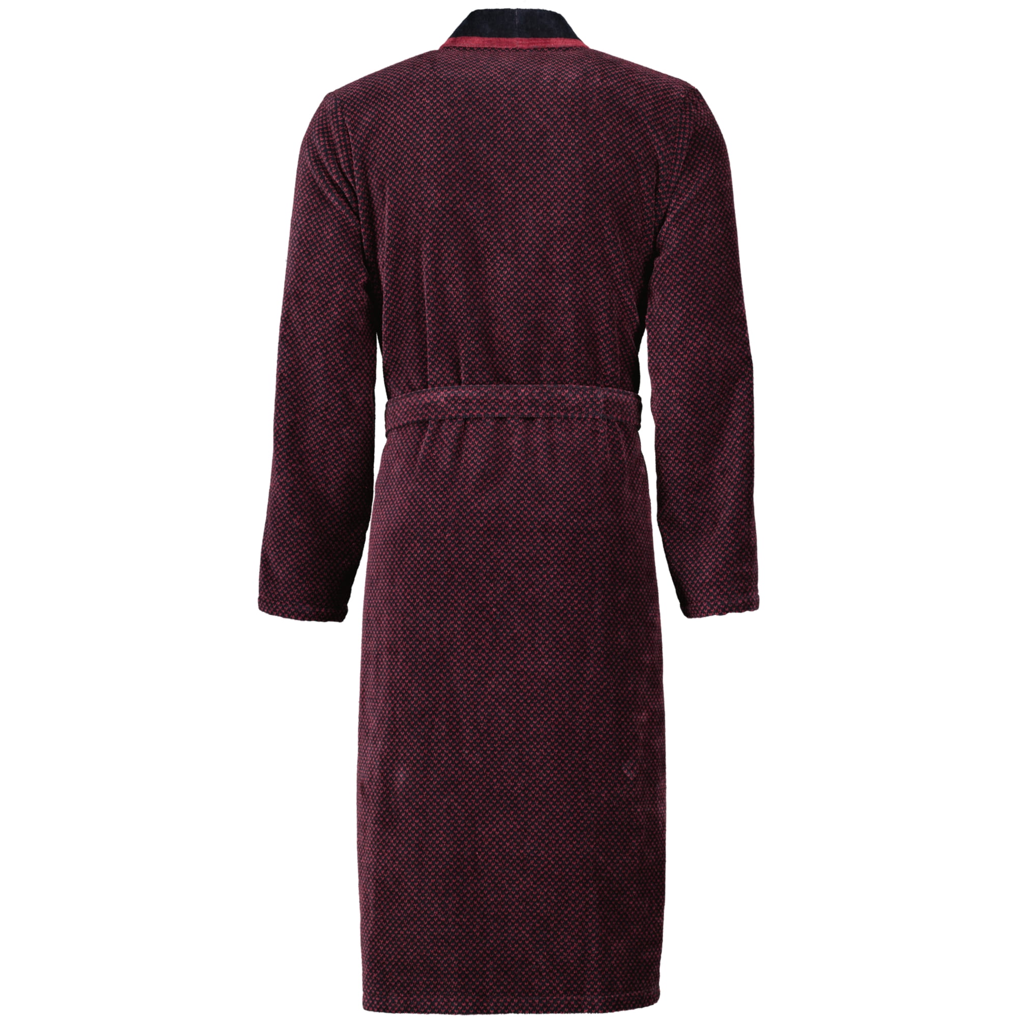 Cawö Bademäntel Herren Kimono 4839 rot-schwarz - 92