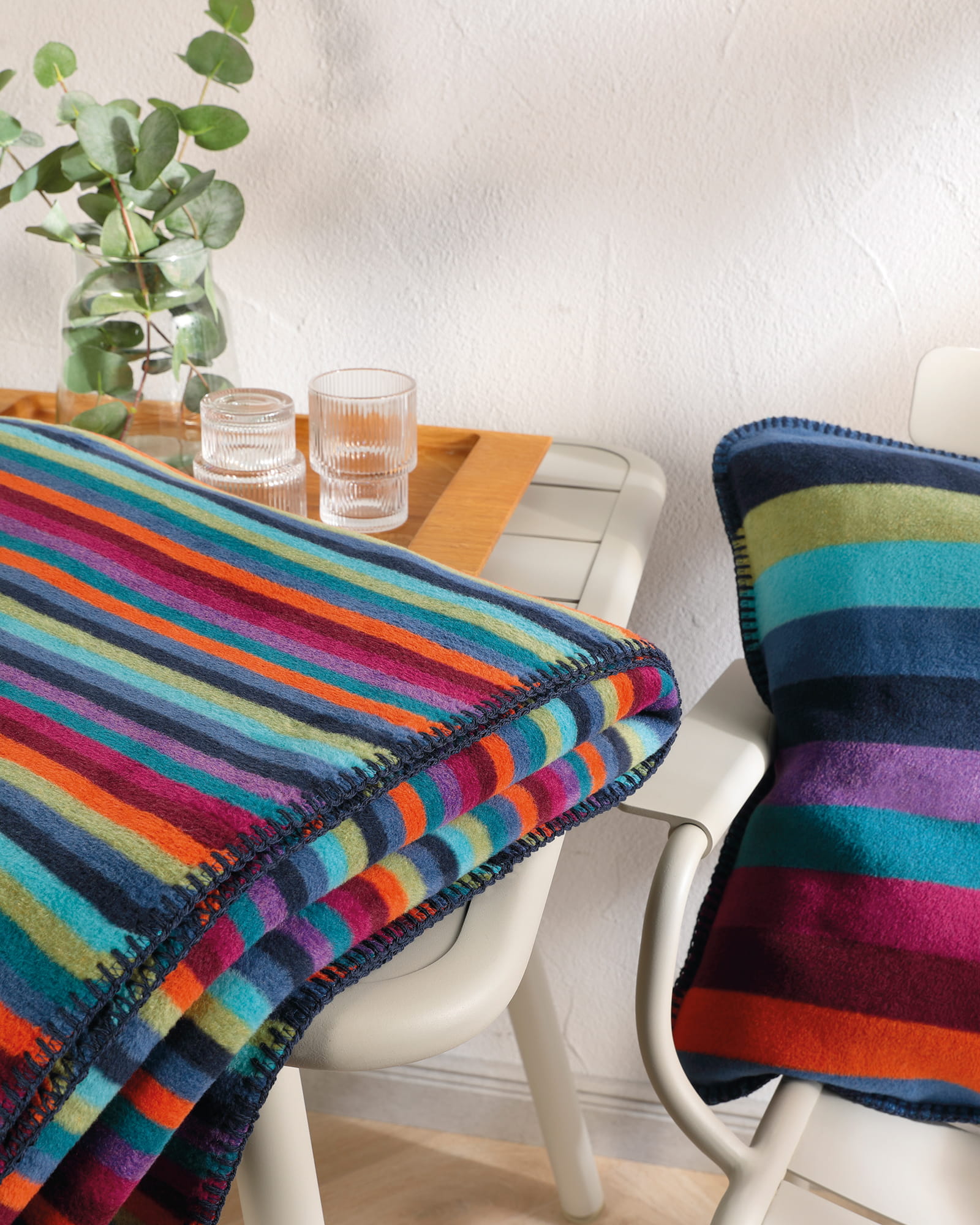 Cawö - Life Style Karo 7047 - Farbe: 84 - multicolor - Duschtuch 70x140 cm