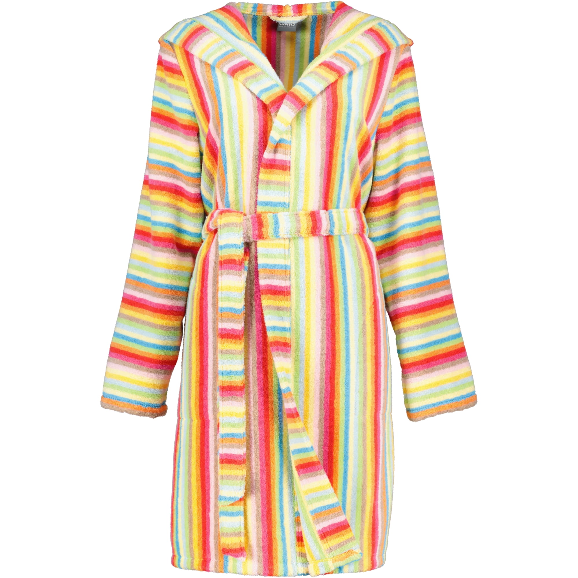 Cawö - Damen Bademantel Life Style - Kurzmantel mit Kapuze 7082 - Farbe: multicolor - 25