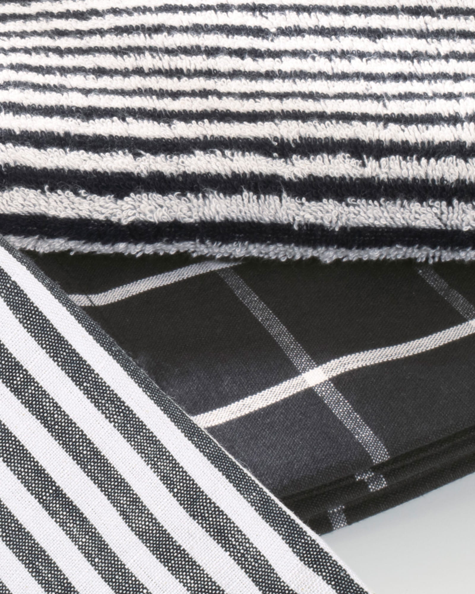 Cawö Cuisine Zoom Streifen 121 - Geschirrtuch 50x700 cm - Farbe: schwarz - 97