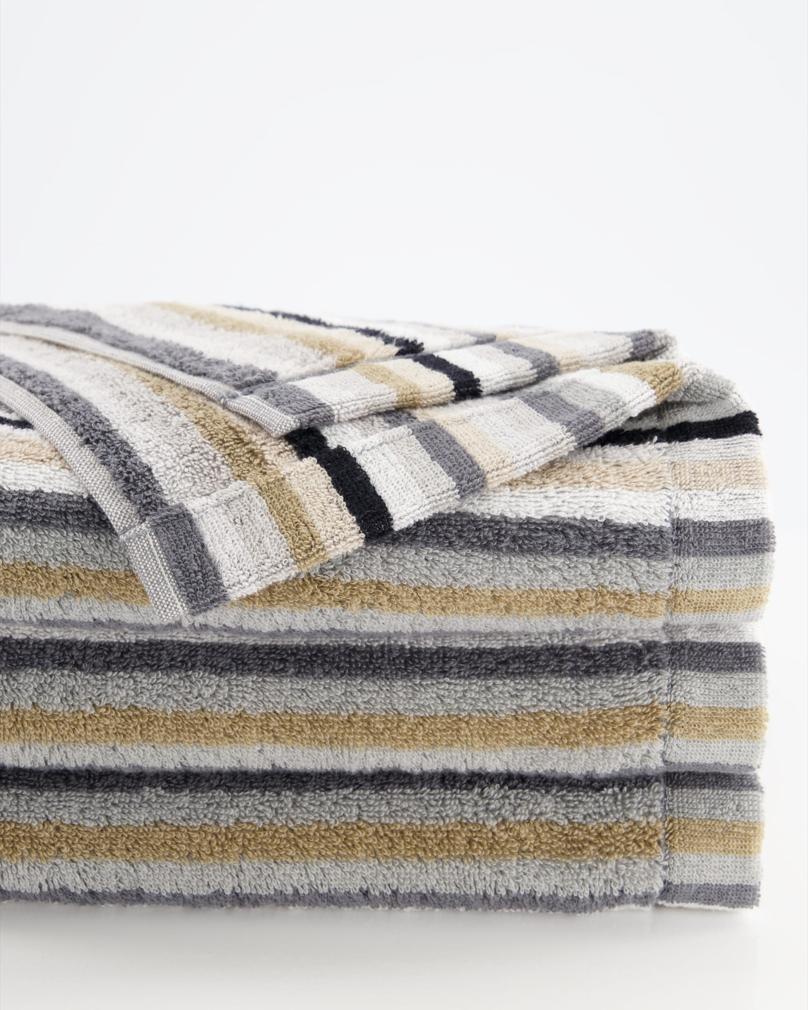 Cawö - Life Style Streifen 7048 - Farbe: 37 - kiesel - Gästetuch 30x50 cm