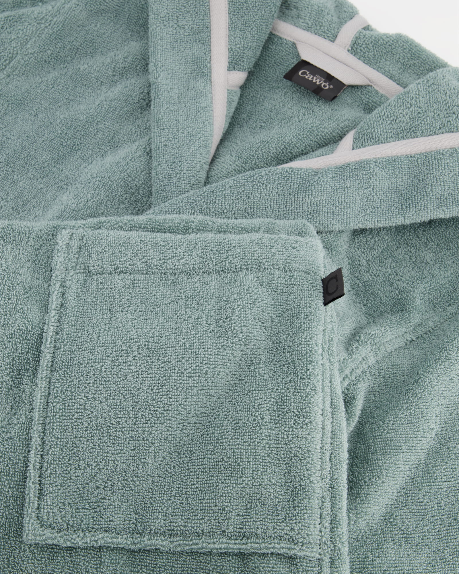 Cawö Home Bademäntel Damen Kapuze Luxury Basics Kapuze 827 fjord - 47