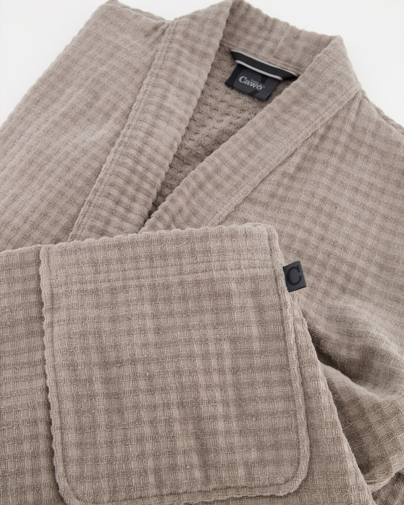 Cawö Bademäntel Herren Kimono Waffelpique 5508 graphit - 779