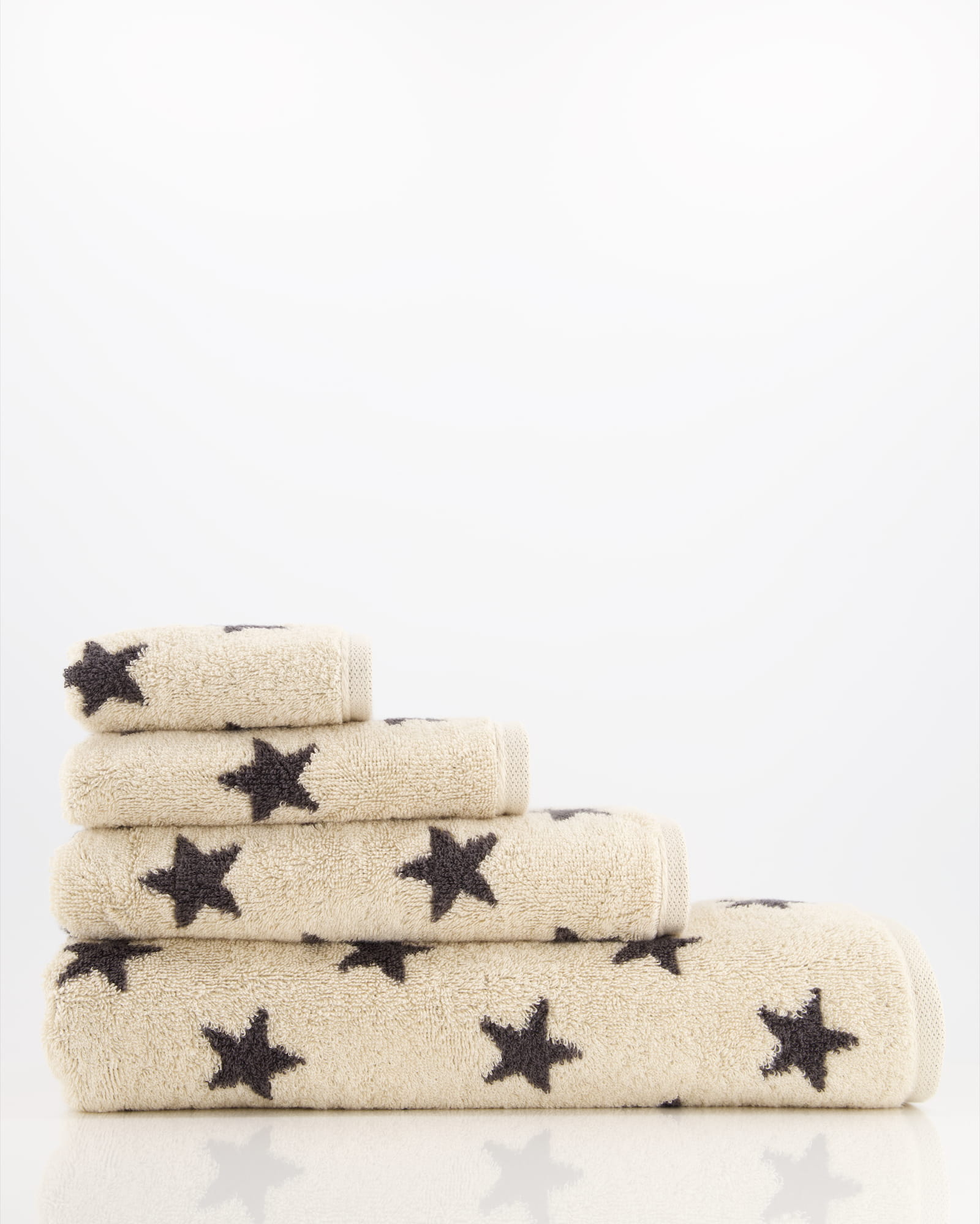 Cawö Handtücher NEW STARS Sterne klein 6261 beige/basalt - 37