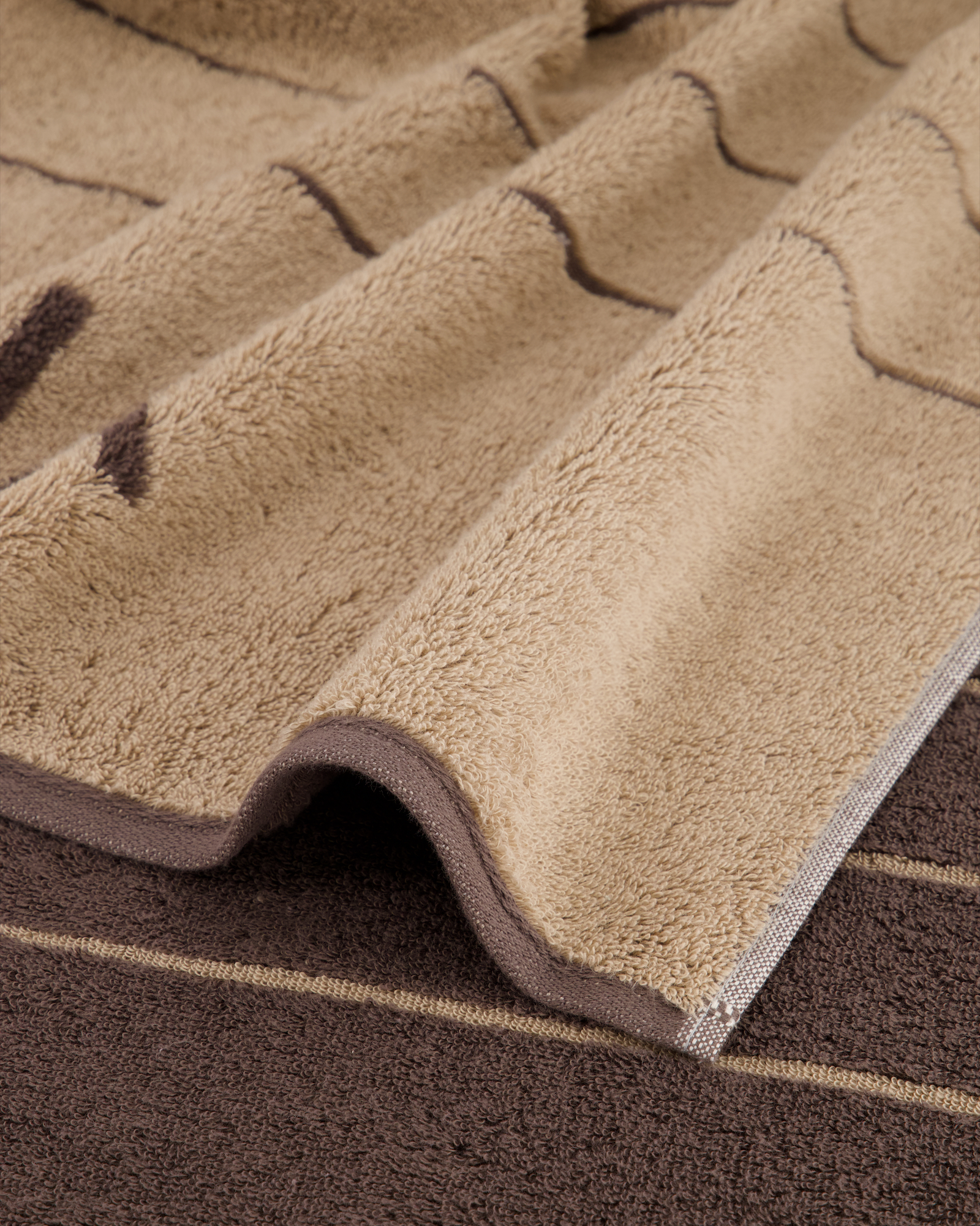 Cawö Saunatücher Balance Doubleface 6237 sand - 39 - 80x200 cm