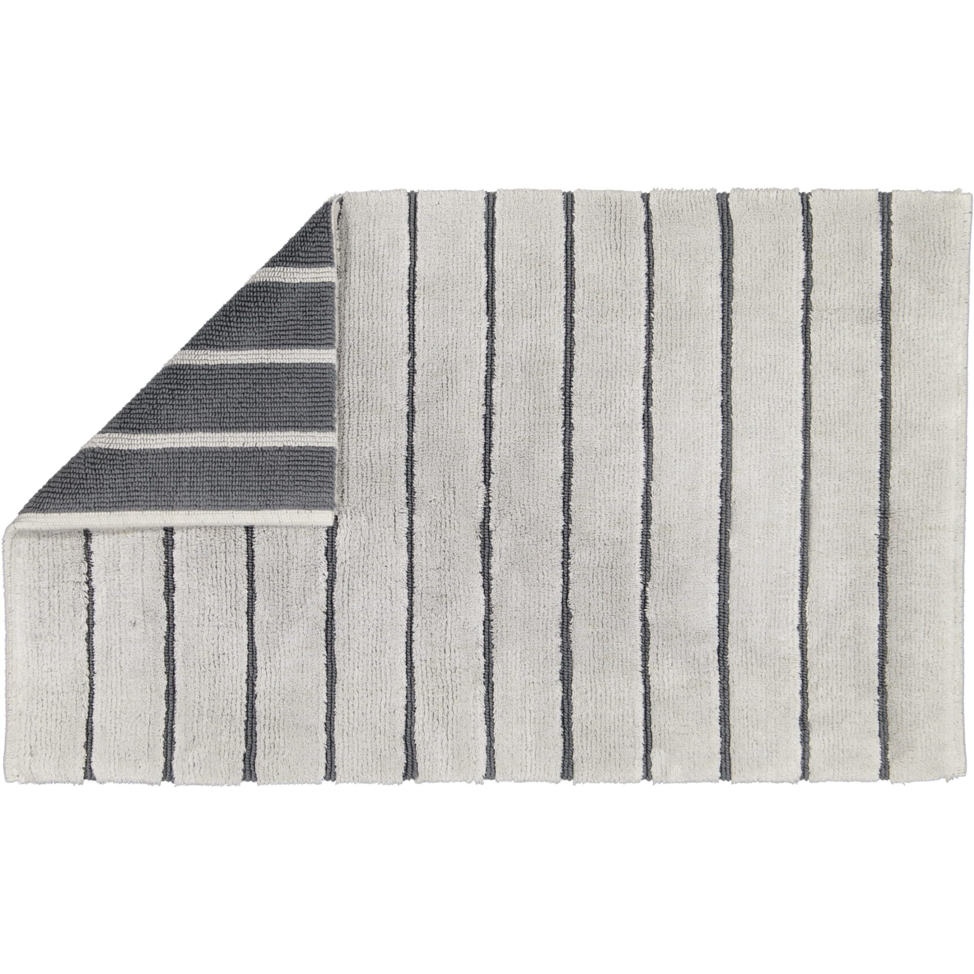 Cawö Home Badteppiche Balance Streifen 1008 platin - 77 - 60x100 cm