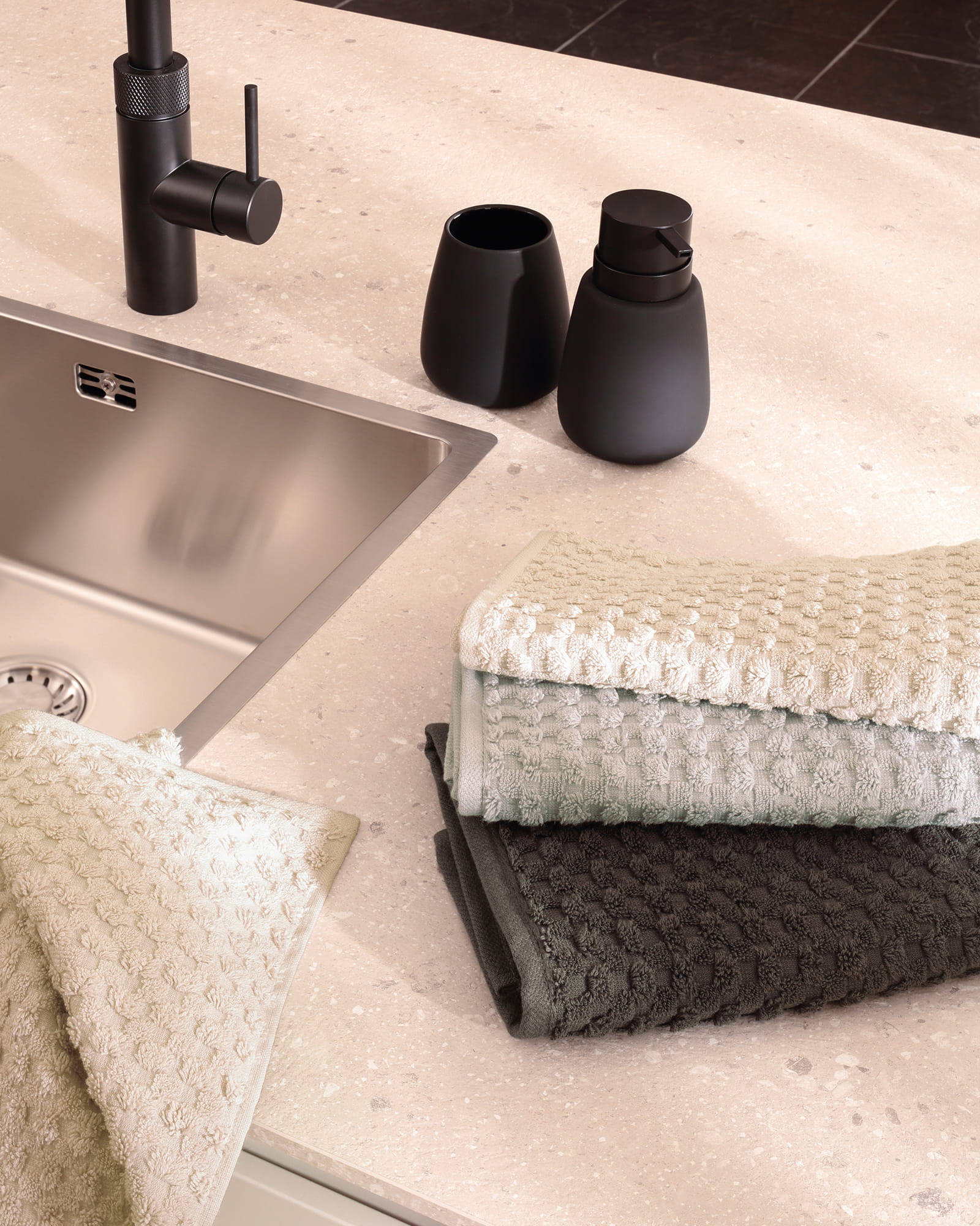 Cawö Küchenhandtücher Cuisine Pro Uni 520 kupfer - 384 - 50x50 cm
