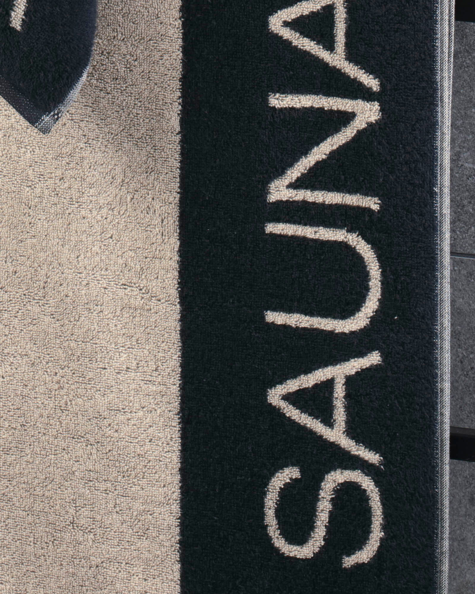 Cawö Saunatuch Natural Blockstreifen 6221 80x200 cm - Farbe: natur-schwarz - 39