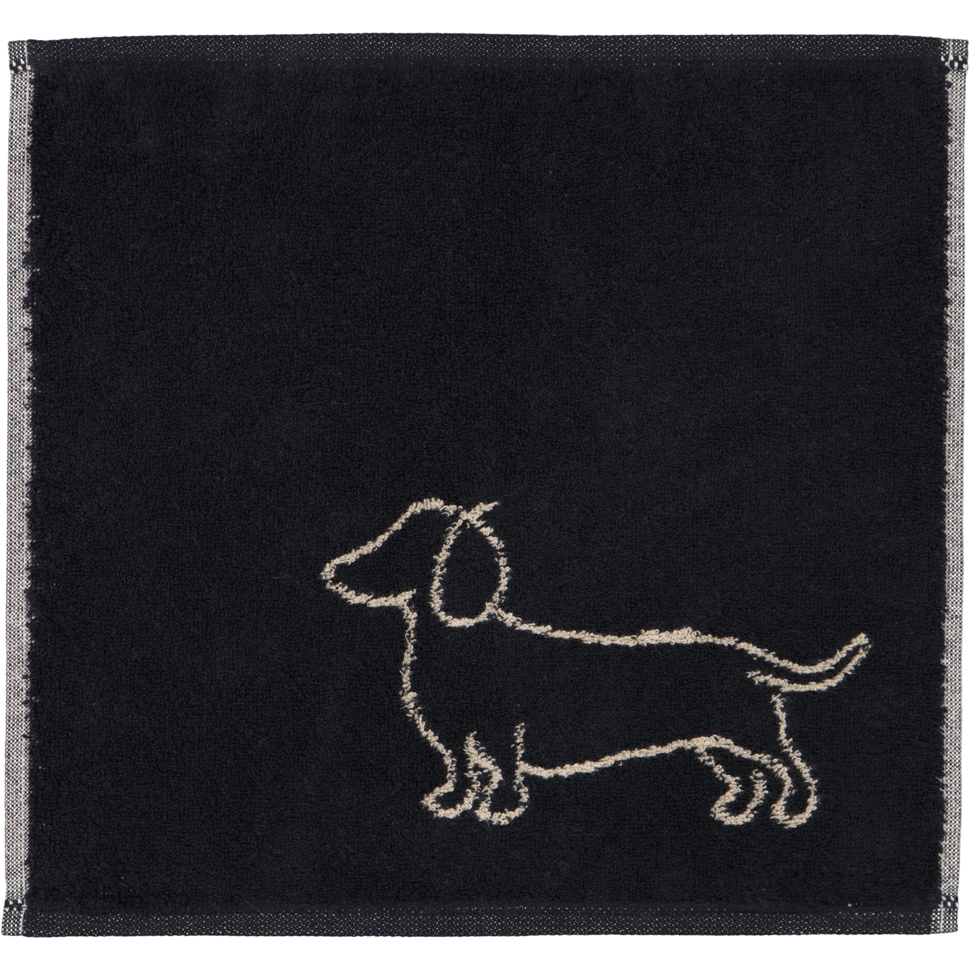 Cawö Seiftücher WE LOVE DOGS Mix 6249 3er Set Schwarz-Beige - 93 - 30x30 cm