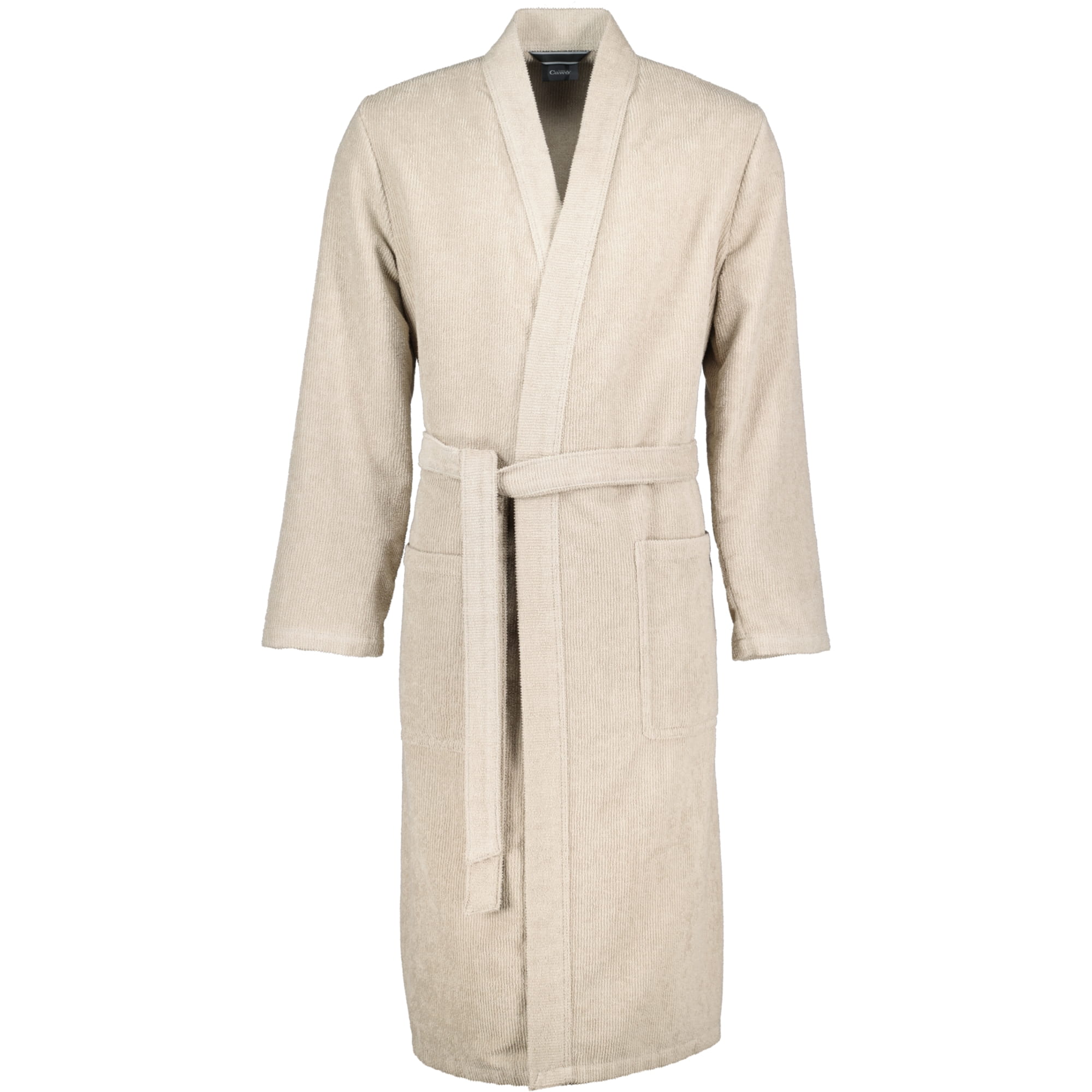 Cawö Bademäntel Herren Kimono Struktur 5509 sand - 339