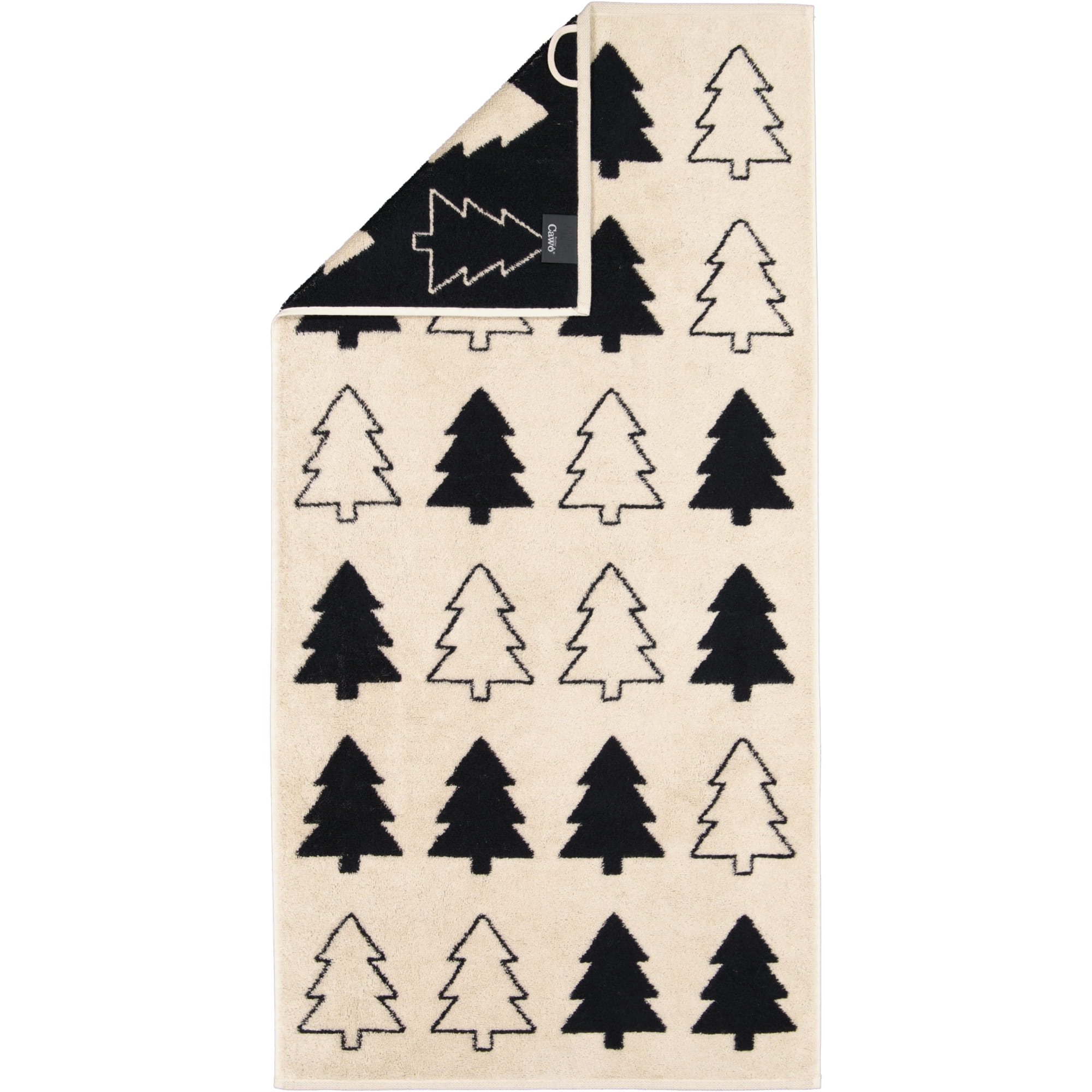 Cawö Handtücher Christmas Edition Tannenbäume 794 natur-schwarz - 39
