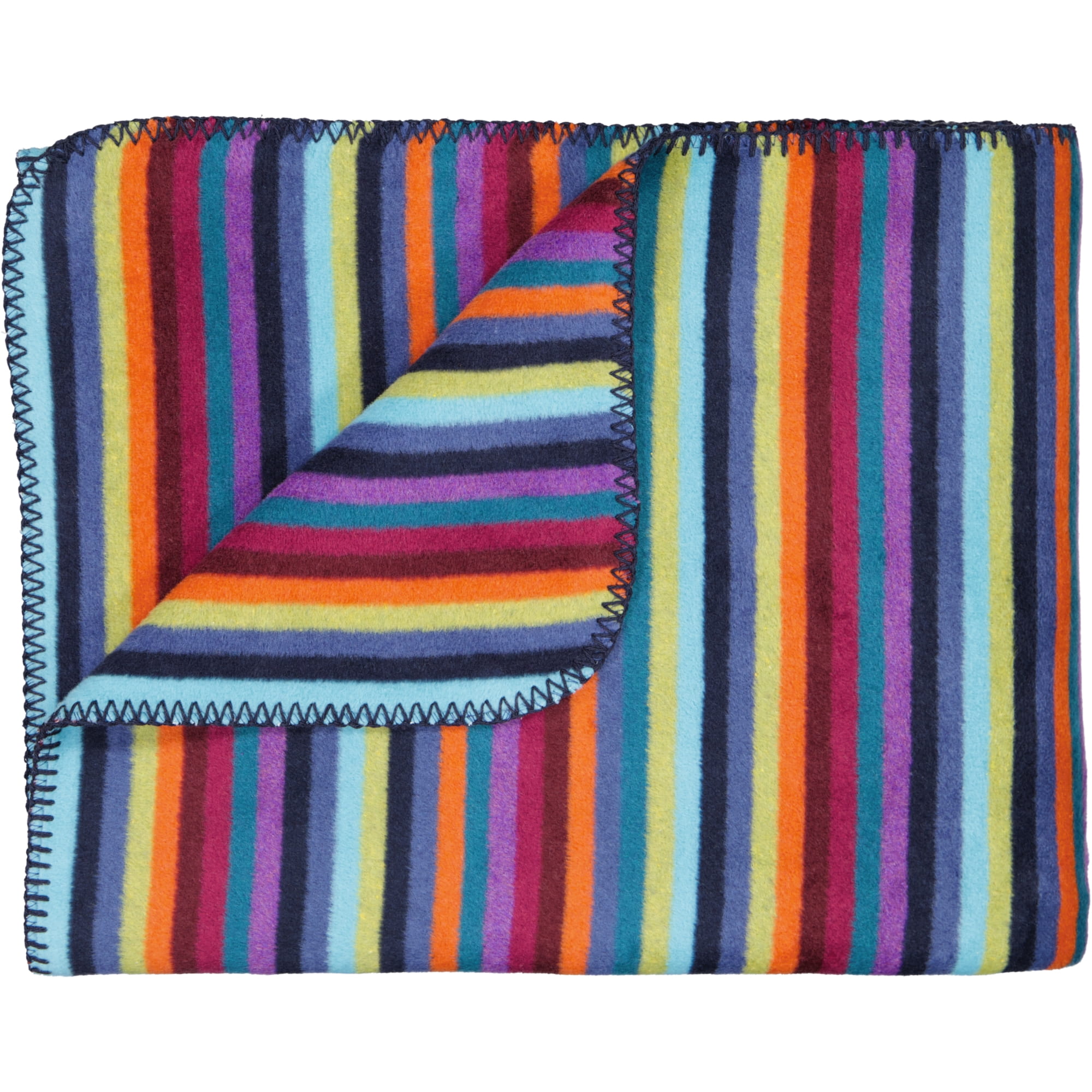 Cawö Wohndecken Lifestyle Streifen 70480 multicolor dunkel - 84 - 150x200 cm