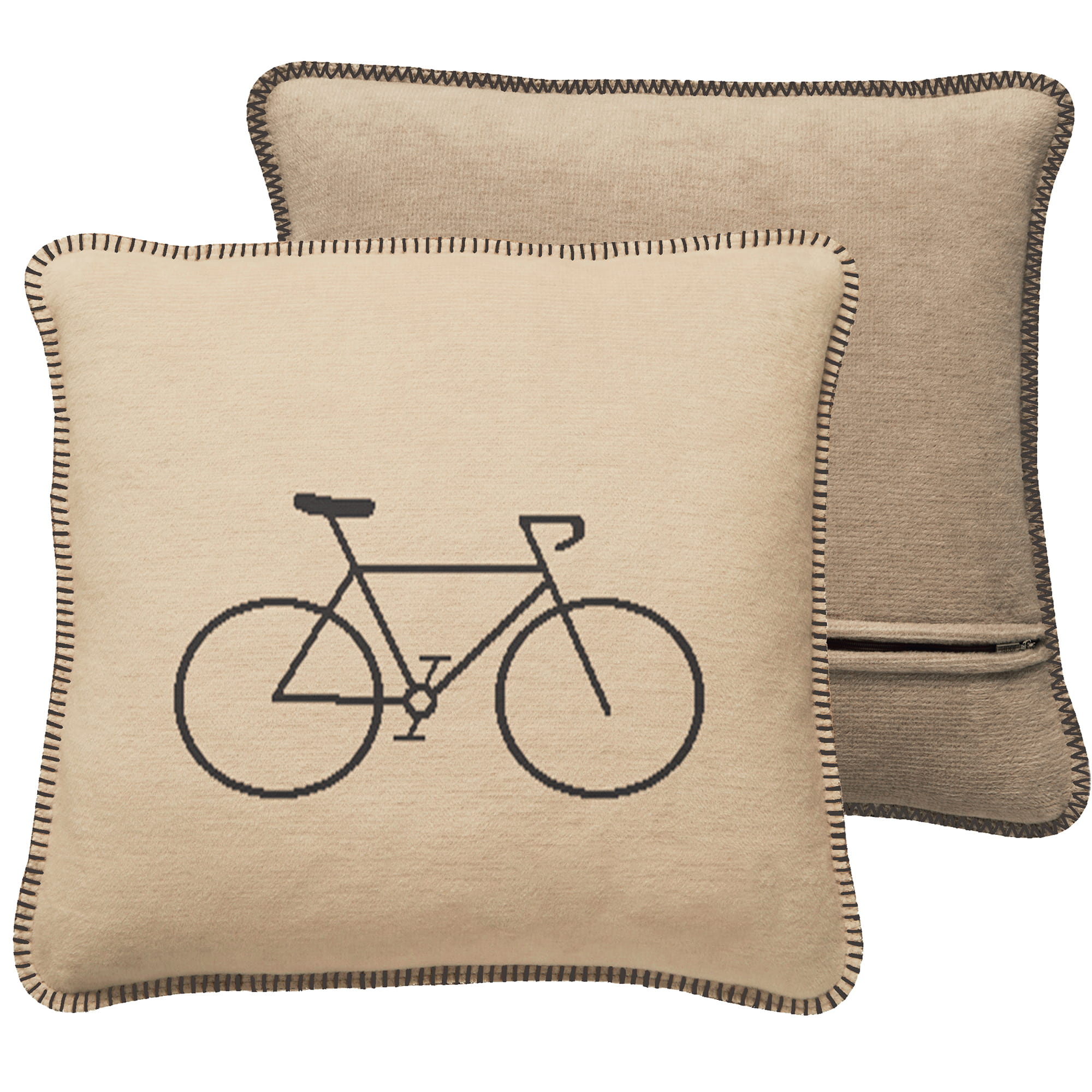 Cawö Kissenhüllen VELO EDITION Fahrrad 62980 beige - 37 - 50x50 cm