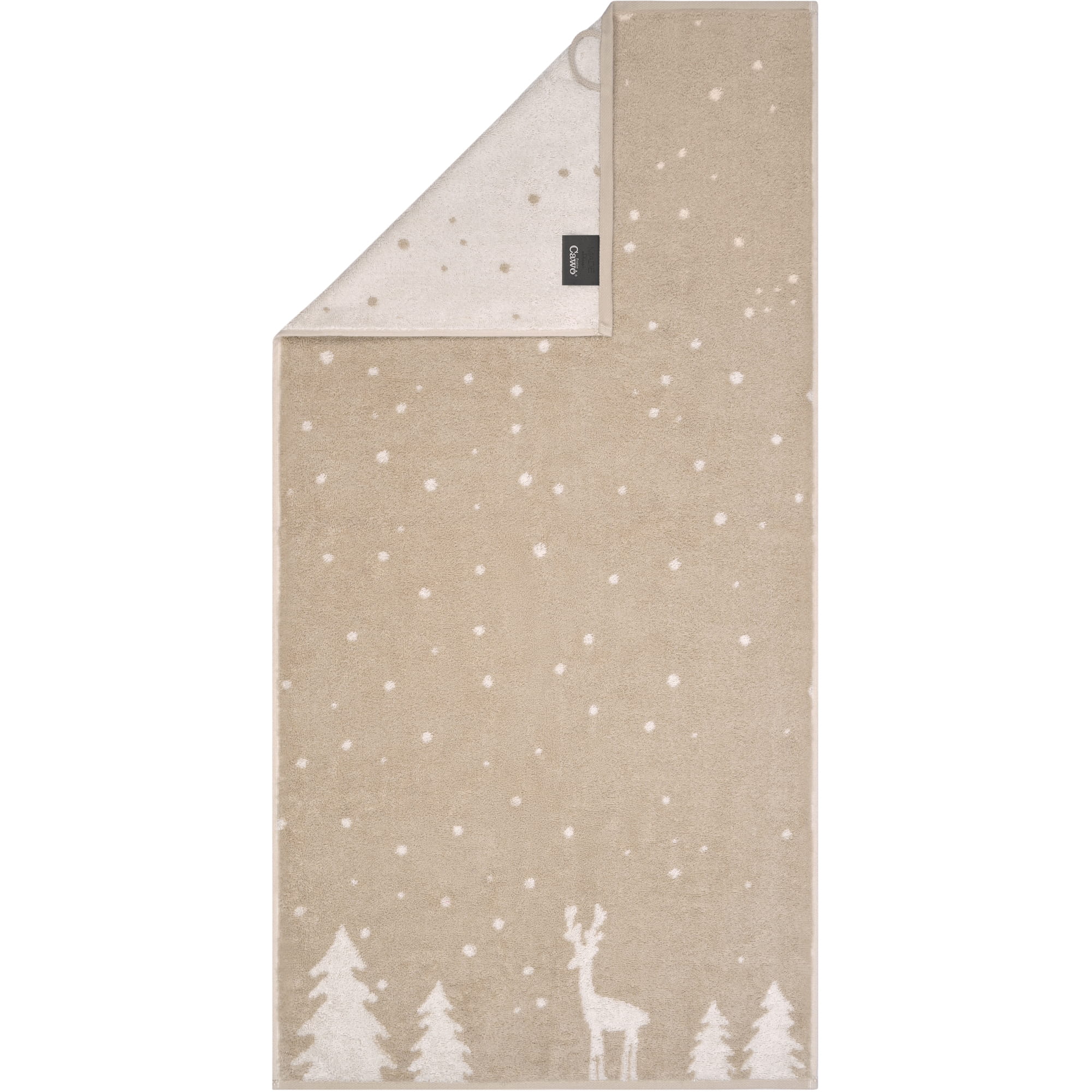 Cawö Handtücher WINTER EDITION Rudi im Schnee 6271 beige/natur - 33