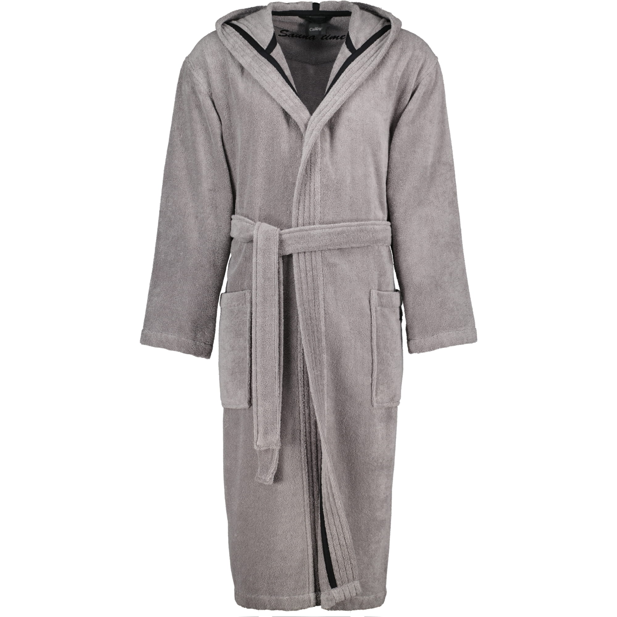 Cawö Home Bademantel Sauna Time Herren Kapuze 833 - Farbe: stein - 79 - XL