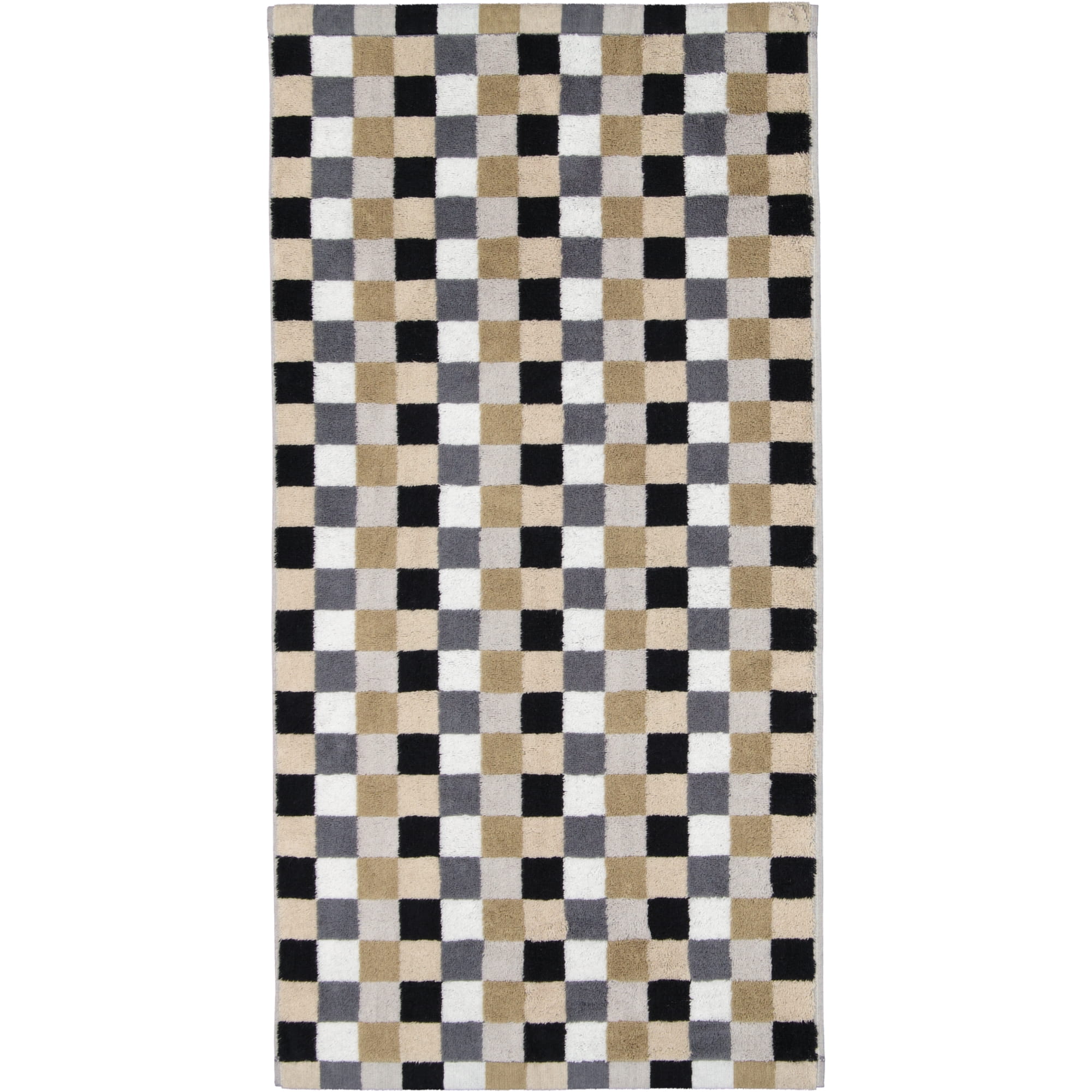 Cawö - Life Style Karo 7047 - Farbe: 37 - kiesel - Handtuch 50x100 cm
