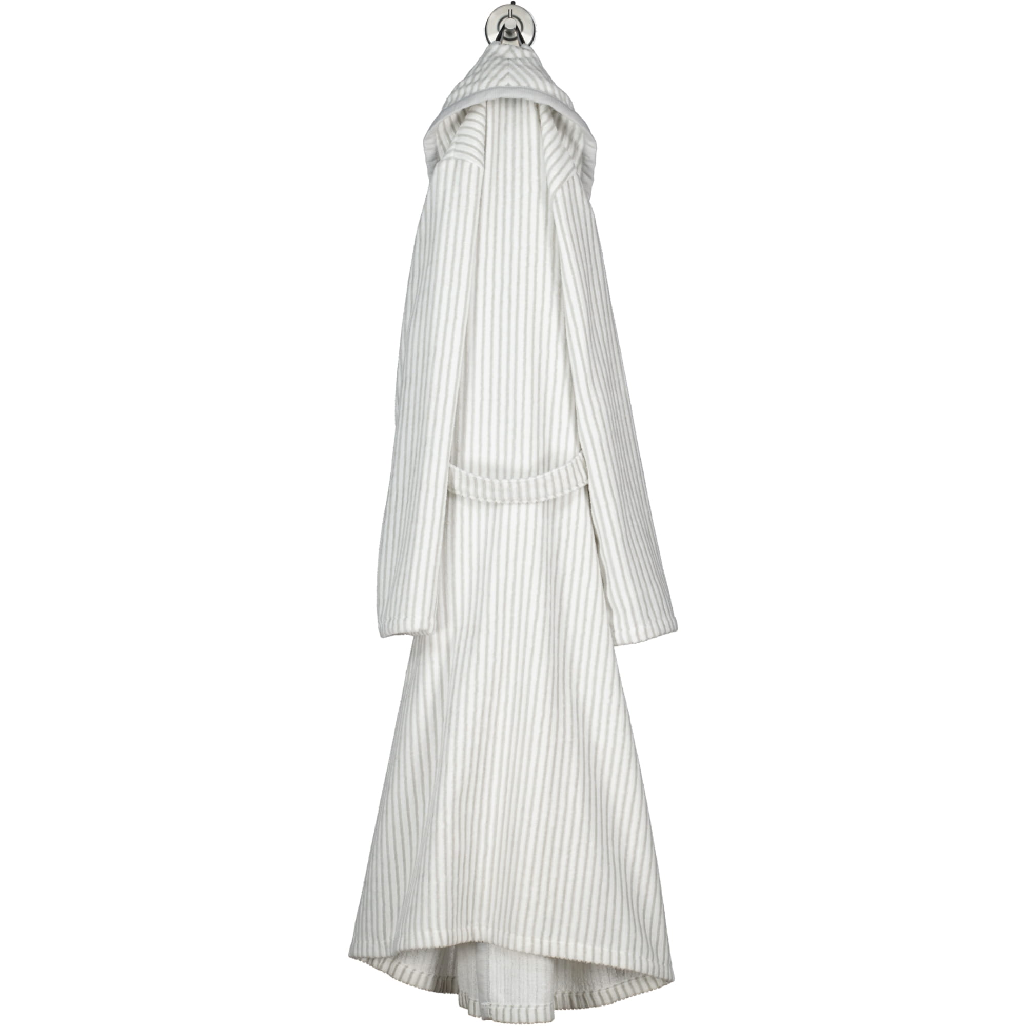 Cawö - Damen Bademantel Schalkragen 3423 - Farbe: weiss/silber - 76 - M